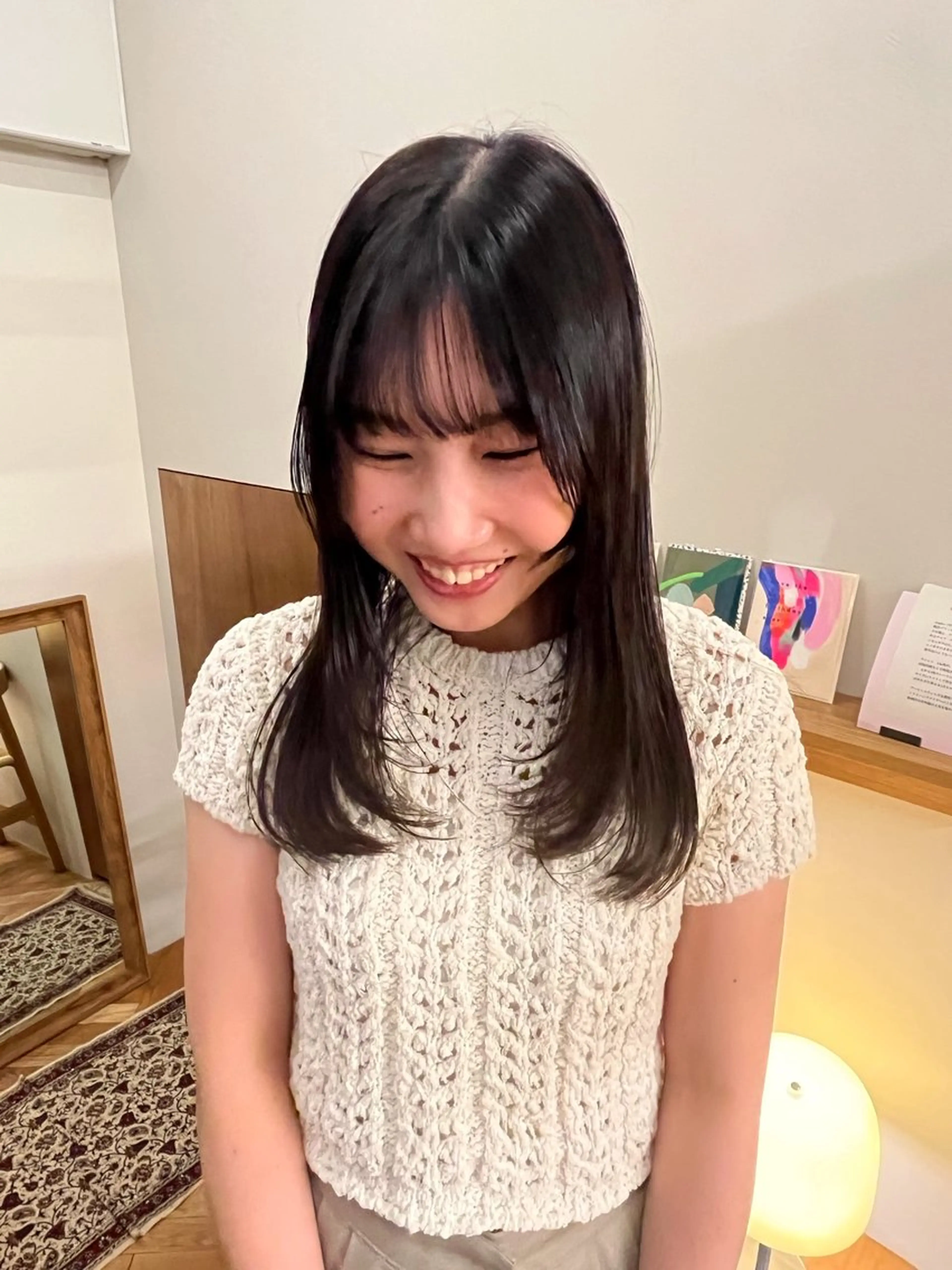 セミロング レイヤーカット 西山 紗耶香🪽 透明感カラー/ボブのヘアスタイル