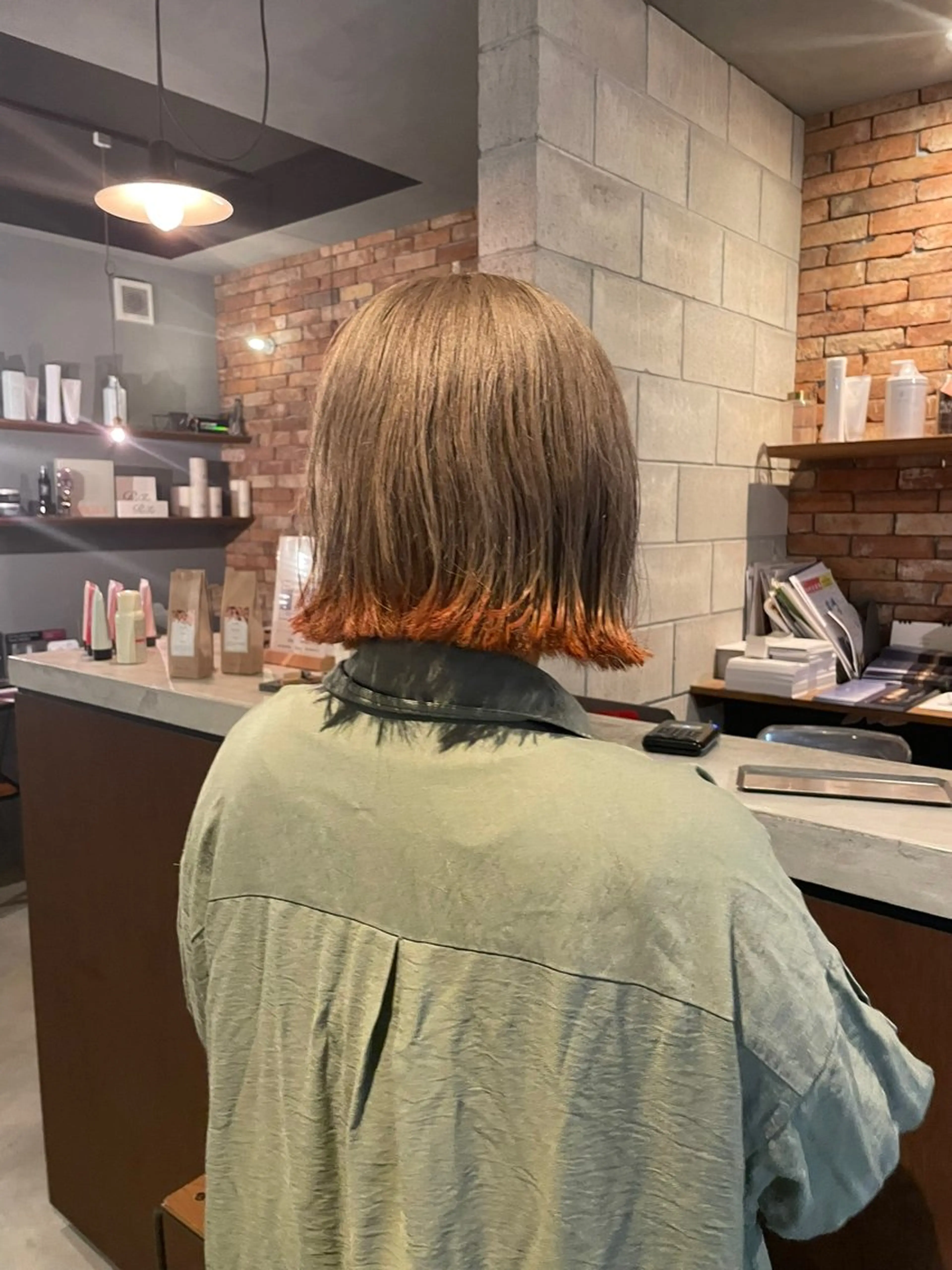 ミディアム カラー ヘアカラー 艶髪/透明感カラー/ 韓国/nonokaのヘアスタイル