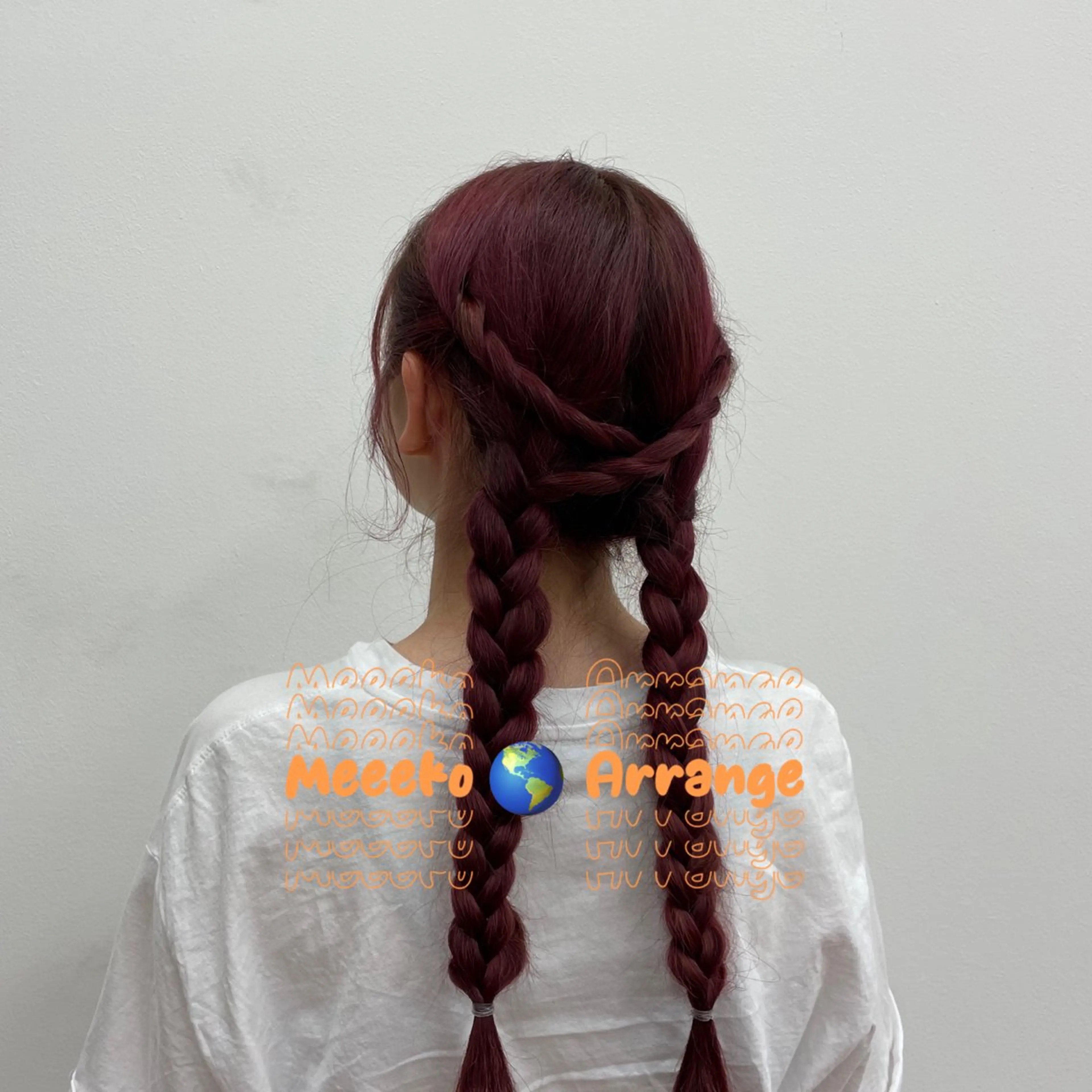 ロング ヘアアレンジ ハイライト ヘアセット ブリーチなし/暖色/ ヘアアレンジ/Meiのヘアスタイル