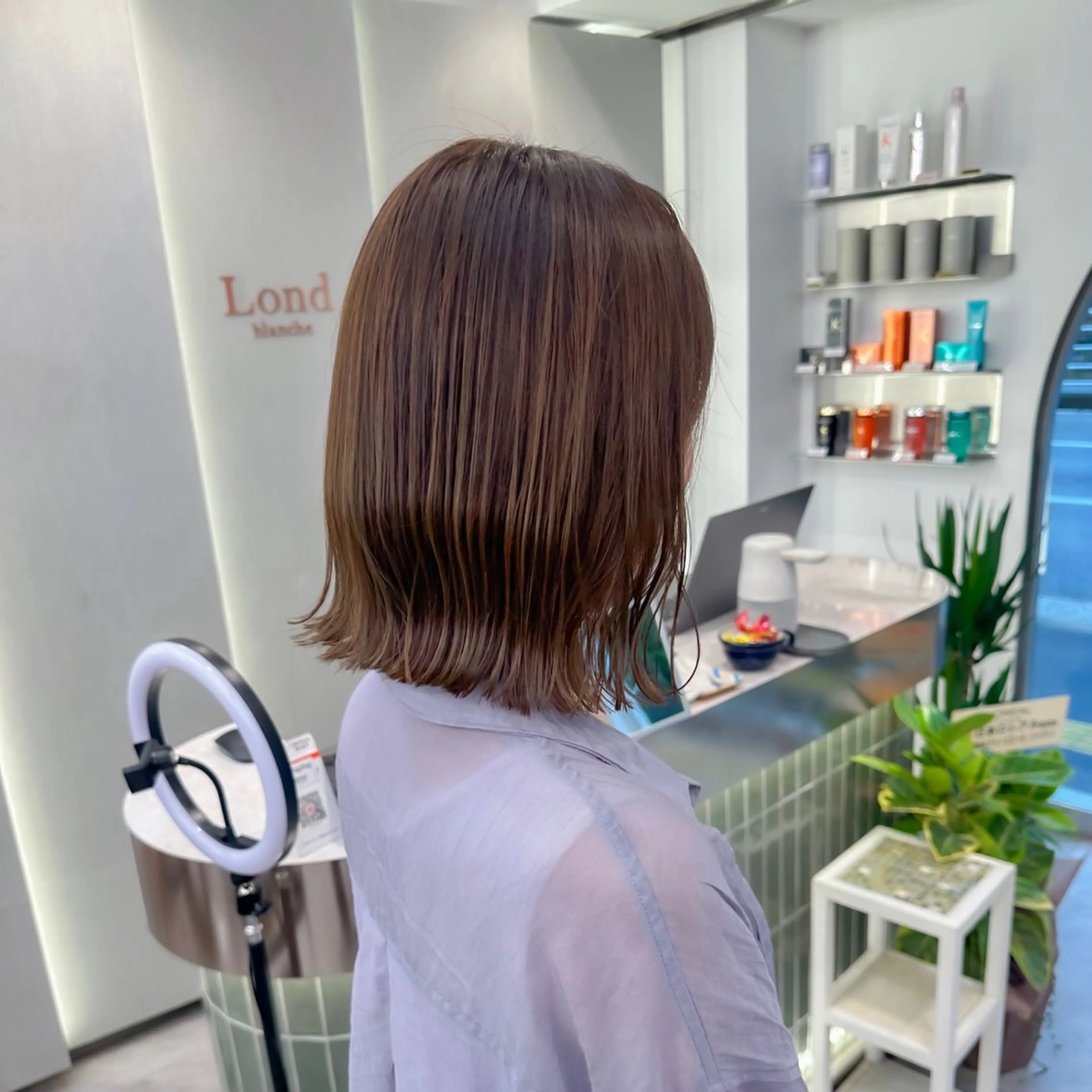 ショート カット ヘアカラー トリートメント ボブ韓国風レイヤー 錦糸町/畠中ケントのヘアスタイル