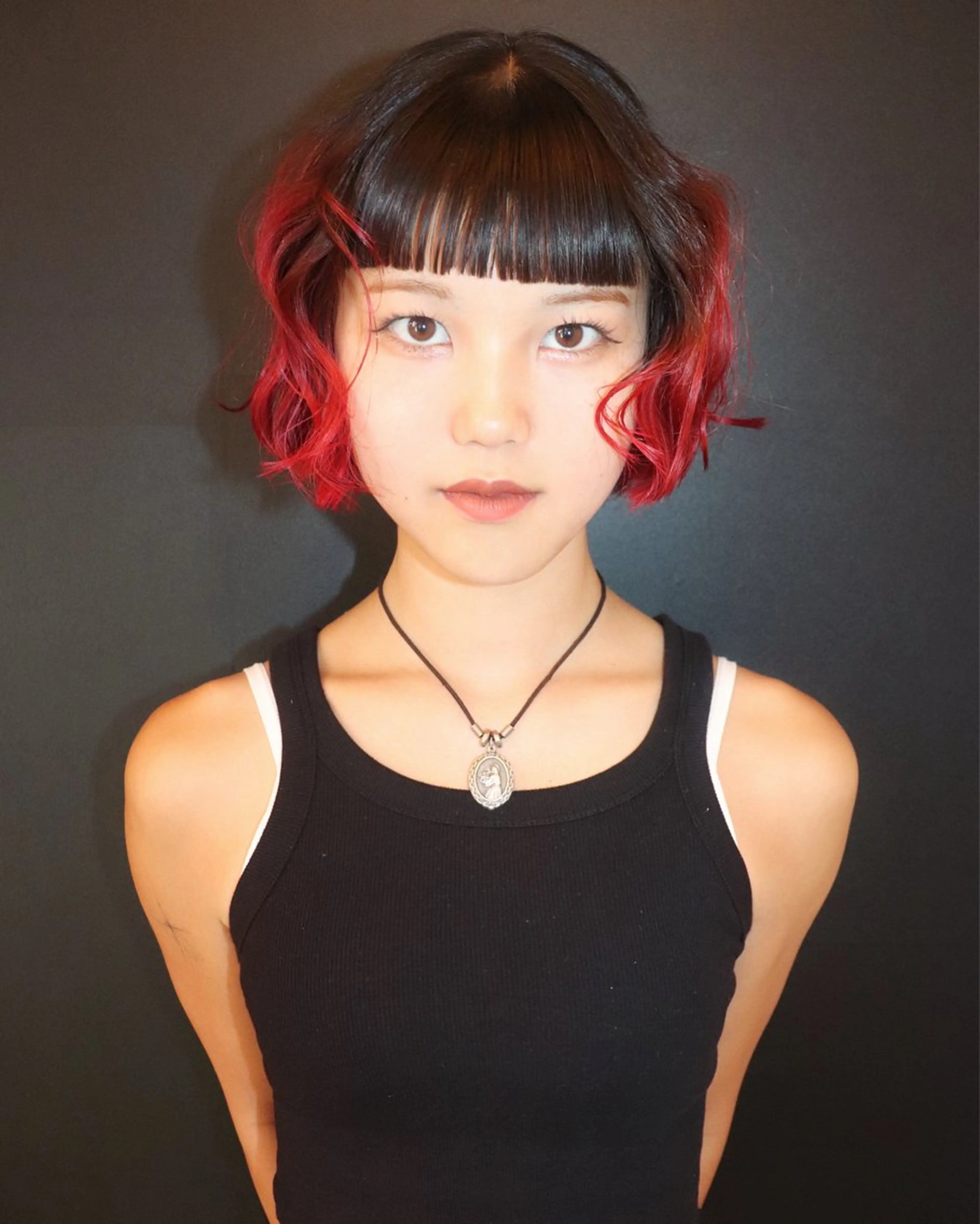 ミディアム カラー ヘアアレンジ ヘアカラー @kyoniyy KYONIのヘアスタイル