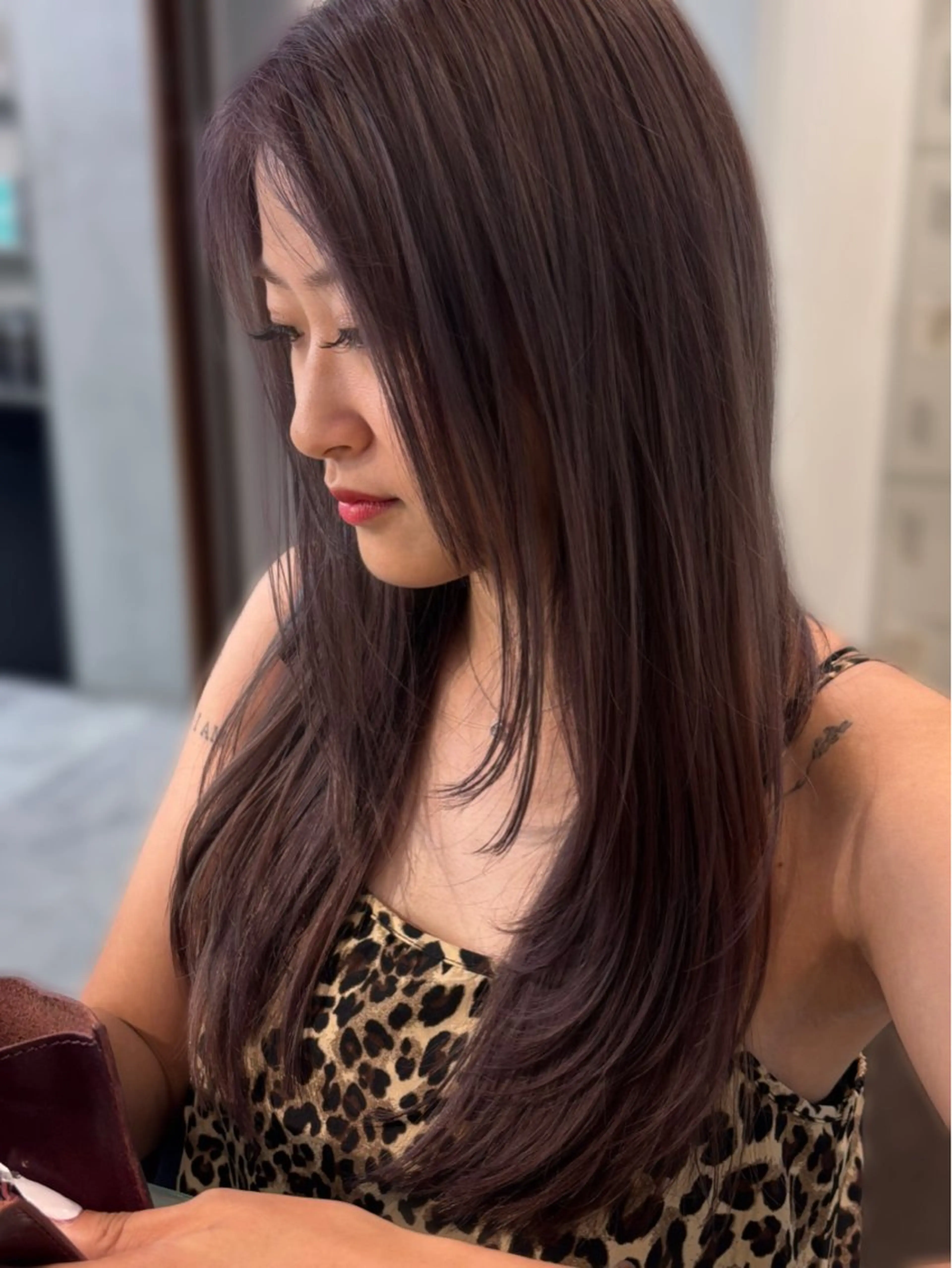 ロング カラー レイヤーカット 似合わせカット カット ヘアカラー レイヤー🎶似合わせ パーマ🎀ナナコのヘアスタイル