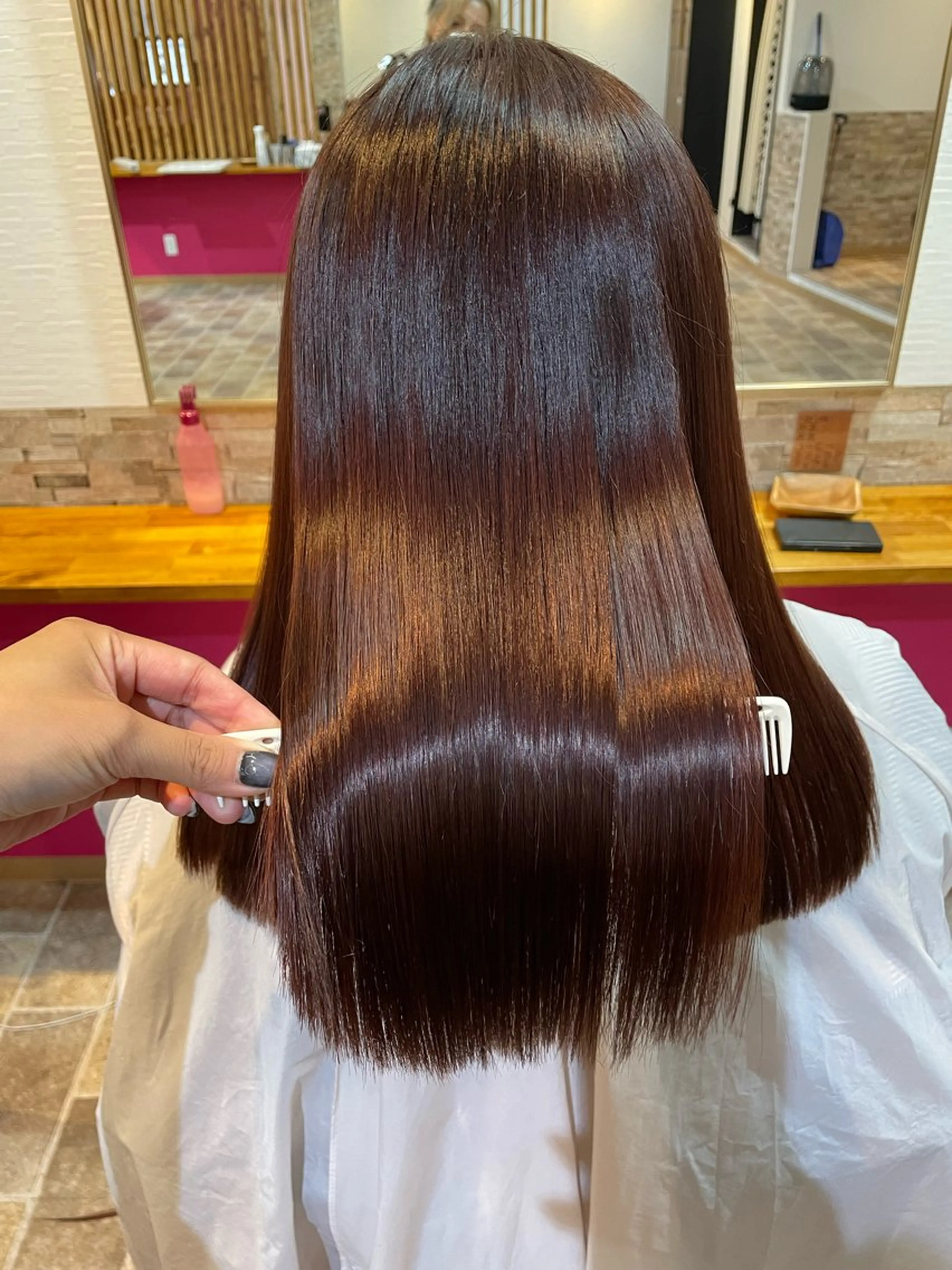 ロング カラー ブラウンカラー ピンクカラー ピンクブラウン カット ヘアカラー トリートメント STAR RIVER所属・YUI/ ブリーチカラー🌷のヘアスタイル