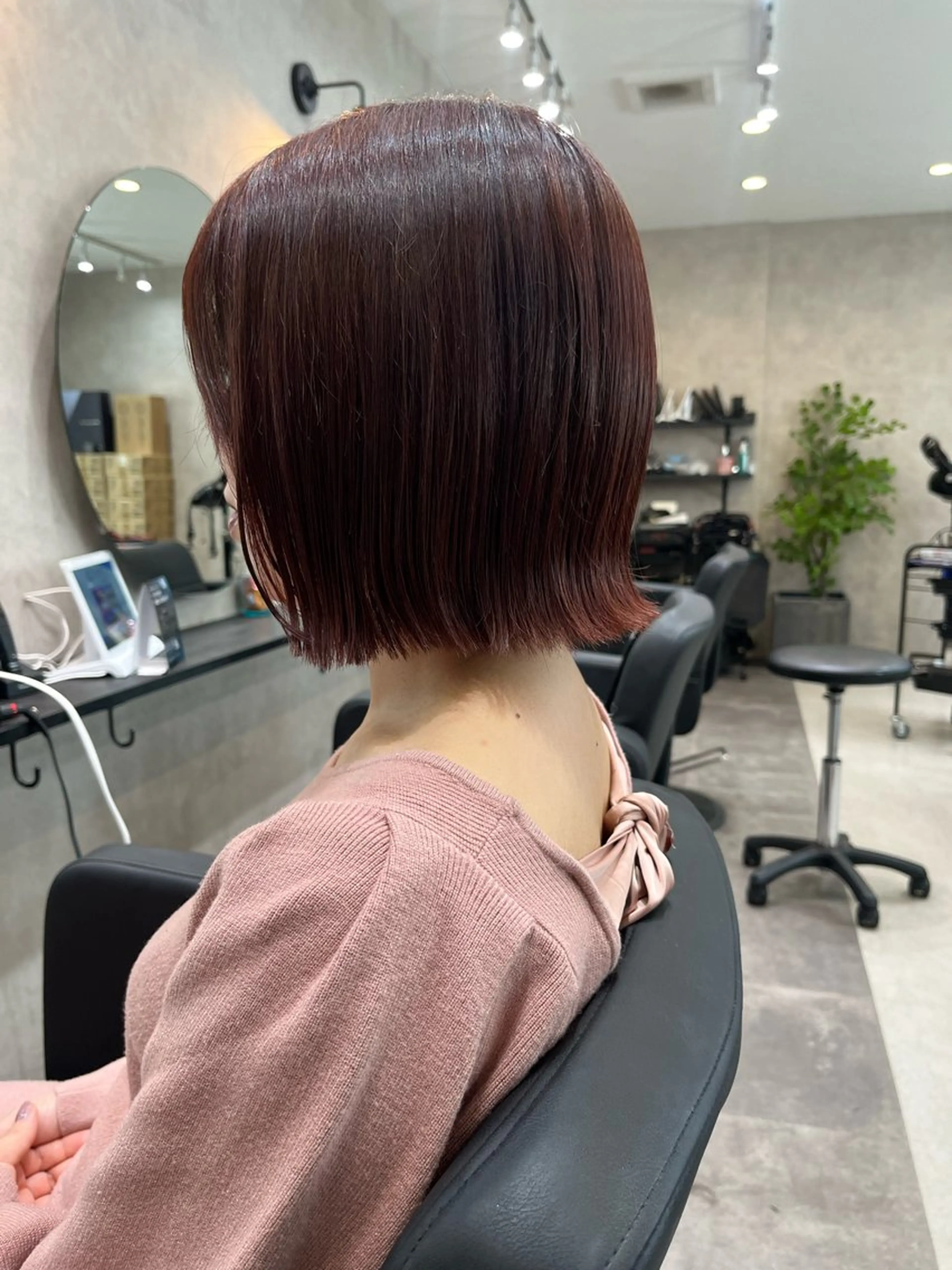 ミディアム カット ヘアカラー トリートメント 森本峻介 ボブ/透明感カラーのヘアスタイル