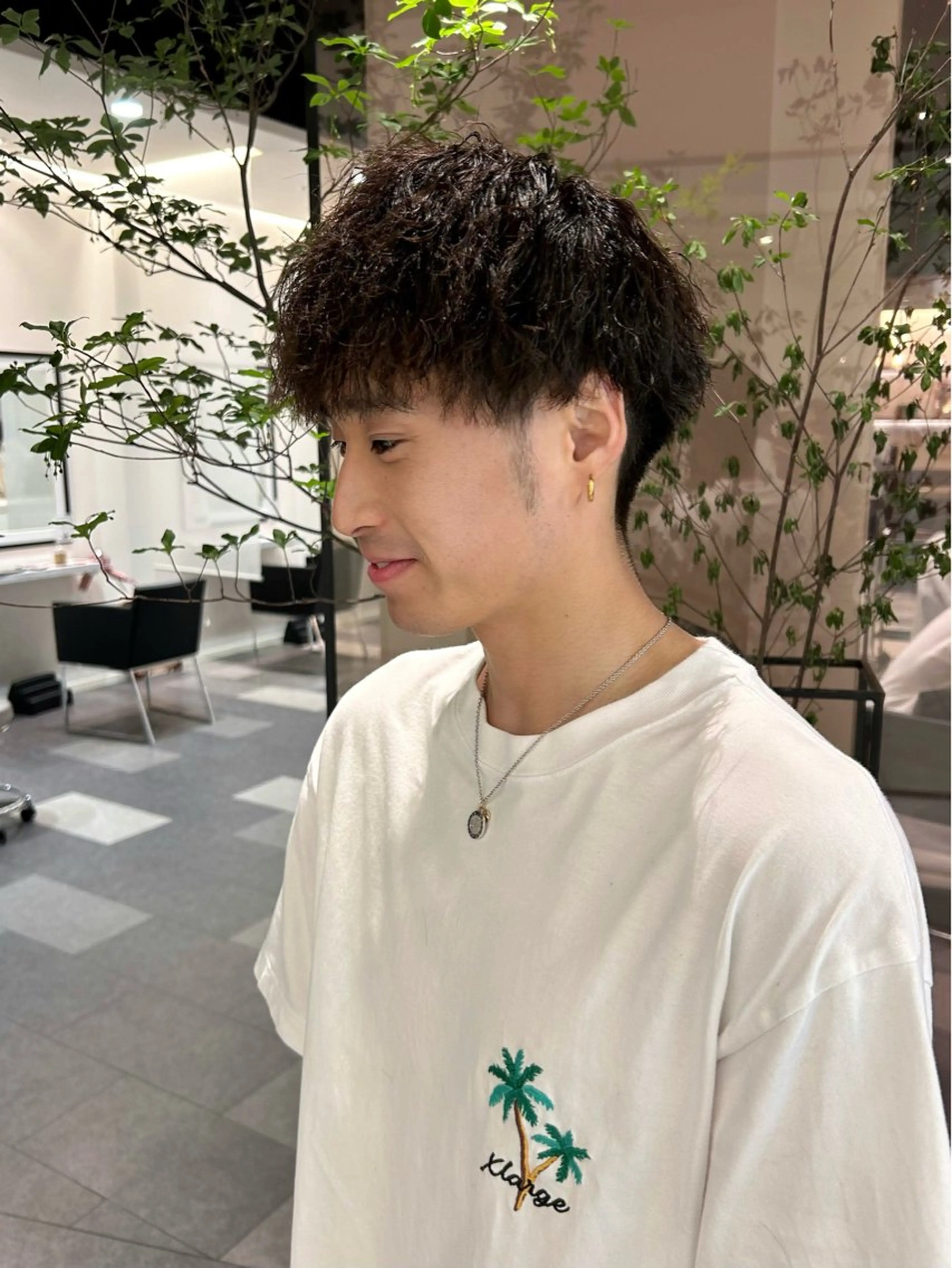パーマ メンズ カット パーマ 中原 優美のヘアスタイル