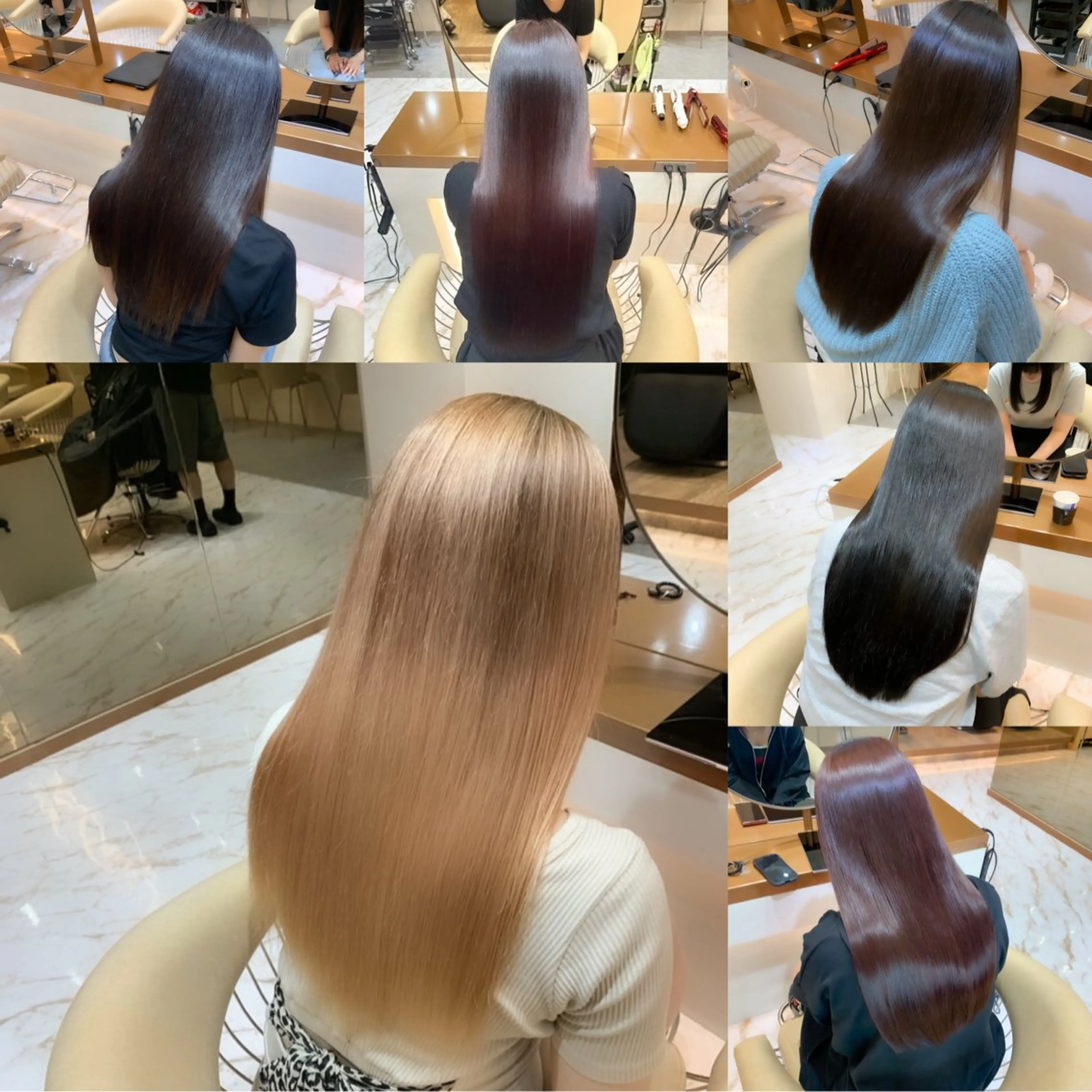ミディアム カラー パーマ 朝が楽になる🔴 縮毛矯正🍎カイトのヘアスタイル