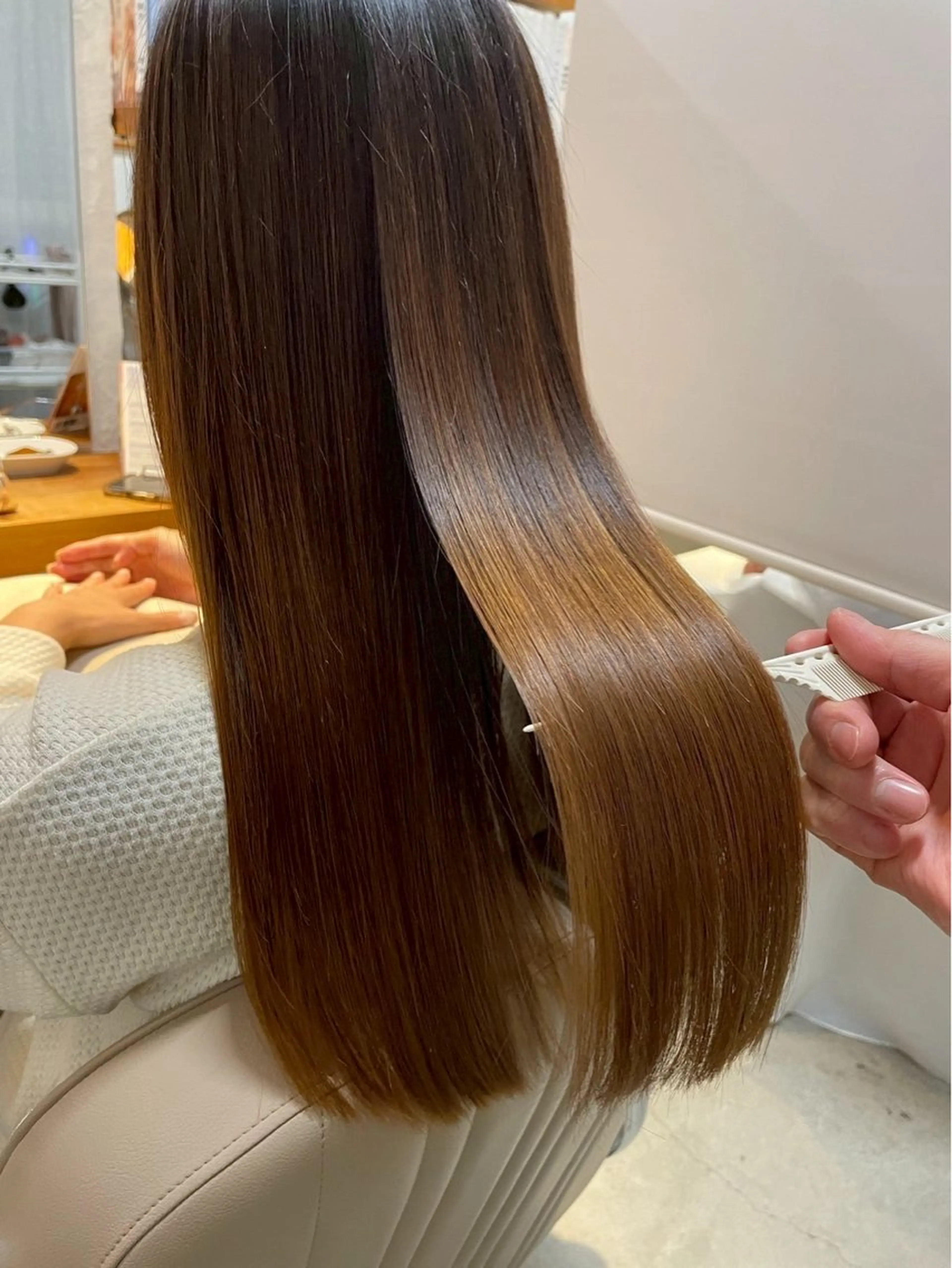 ロング カラー ヘアカラー かとう りなのヘアスタイル