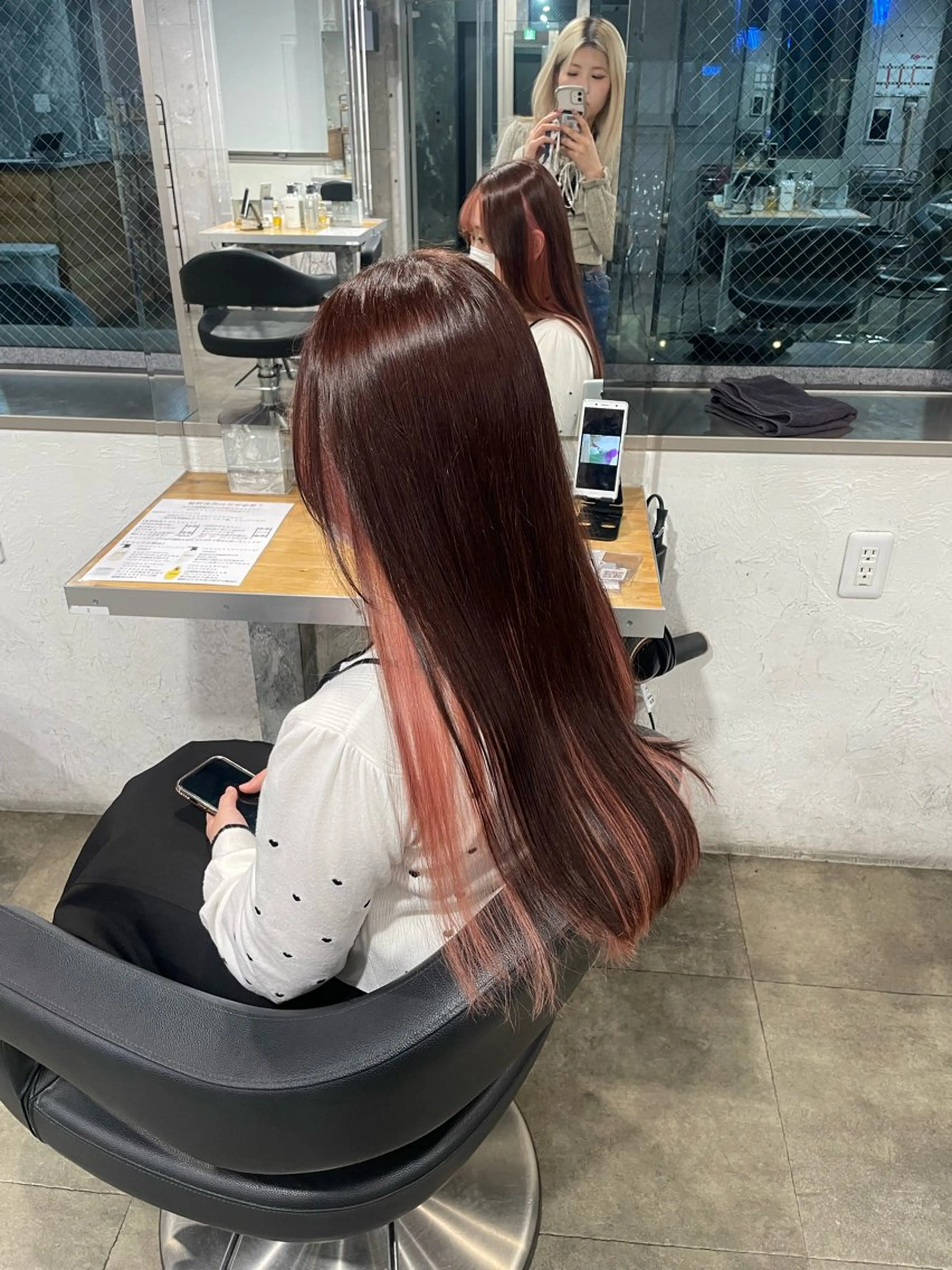 ロング カラー ヘアカラー ハイトーン 横浜💞ミオのヘアスタイル