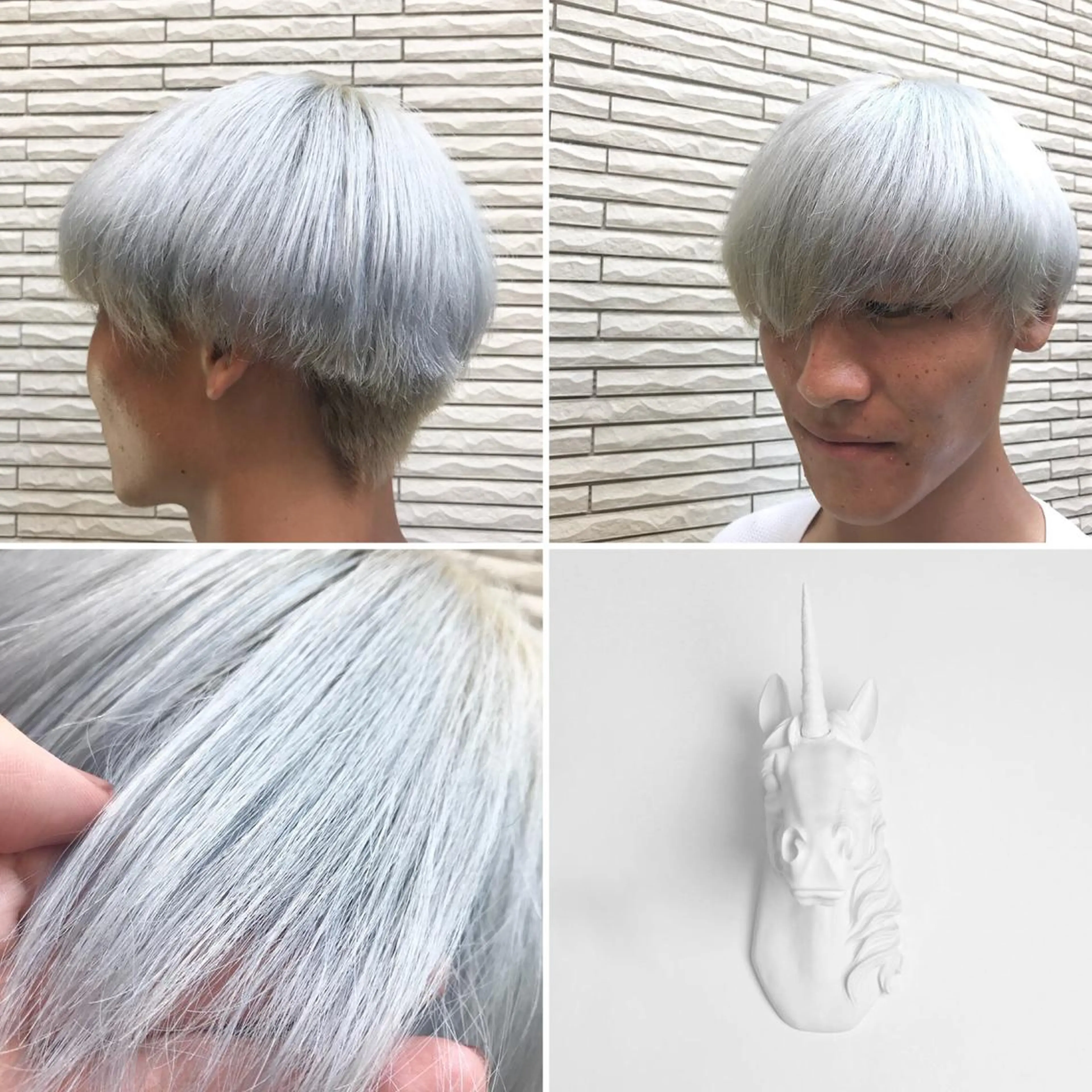 ショート カラー メンズ ヘアカラー トリートメント "PEPPU "所属・派手髪、ハイトーン ショートヘアShinのヘアスタイル