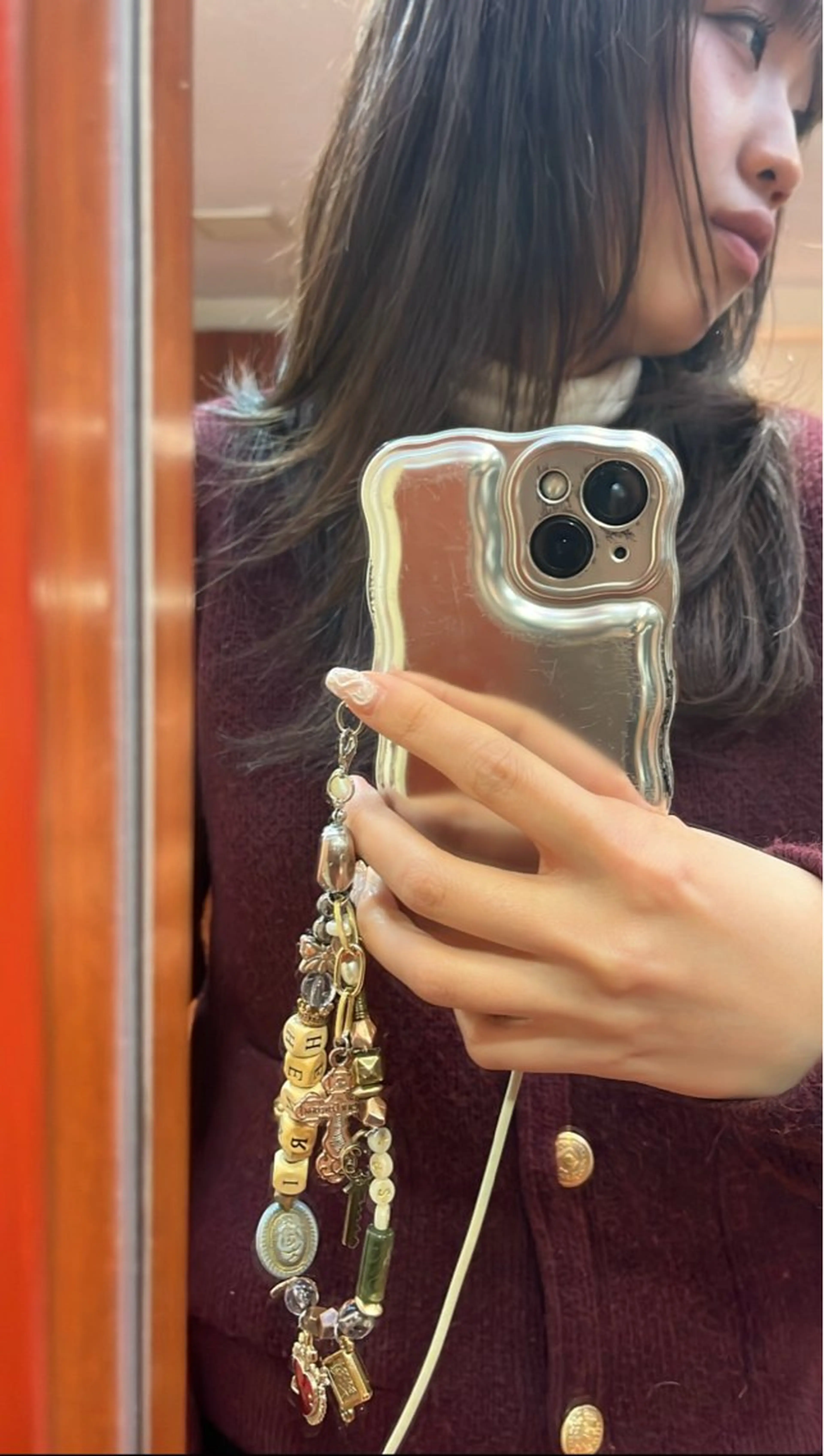 ロング カラー オリーブカラー Konomura Neneのヘアスタイル