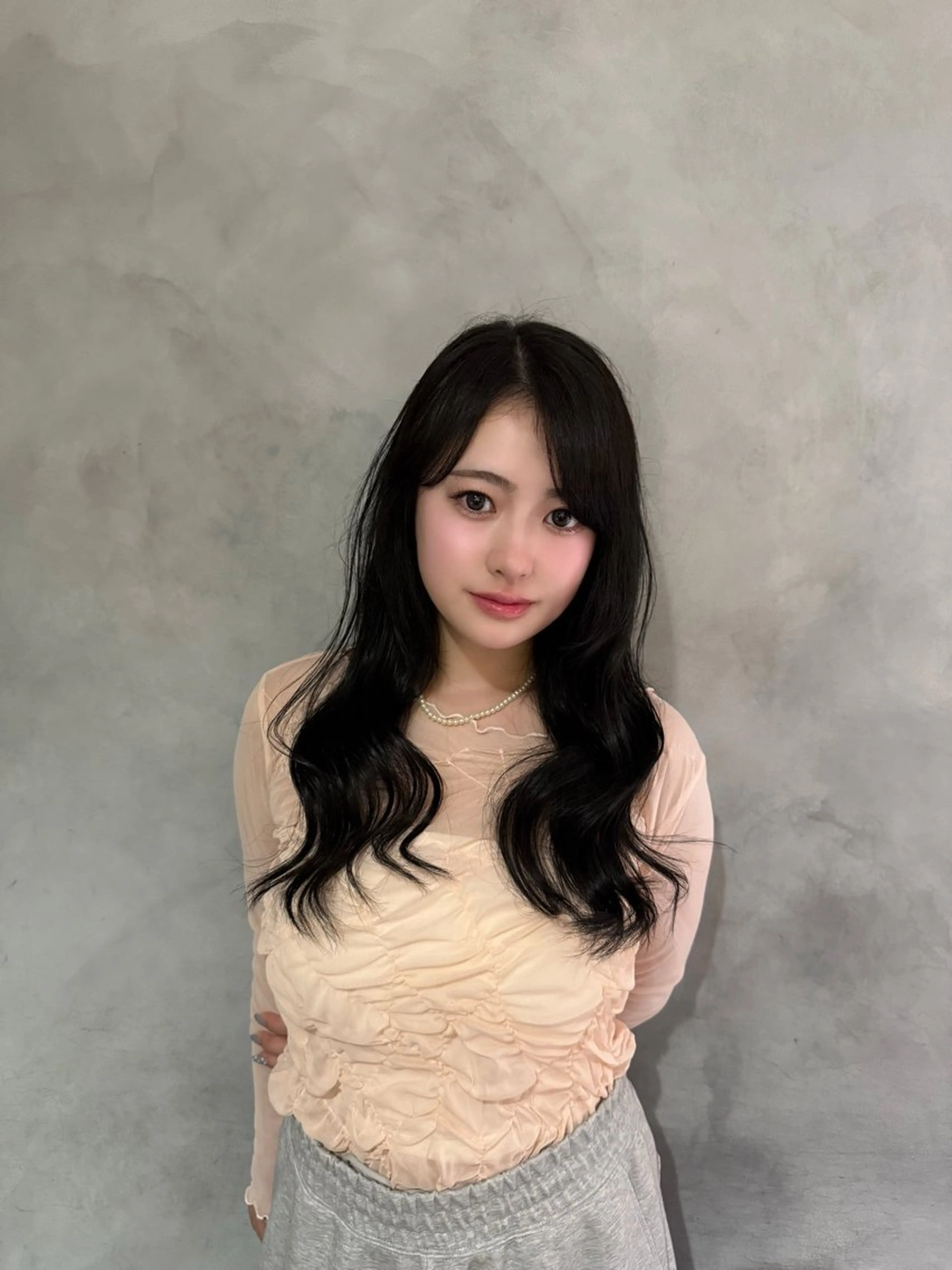 ロング カット ヘアカラー トリートメント 谷 亜澄のヘアスタイル