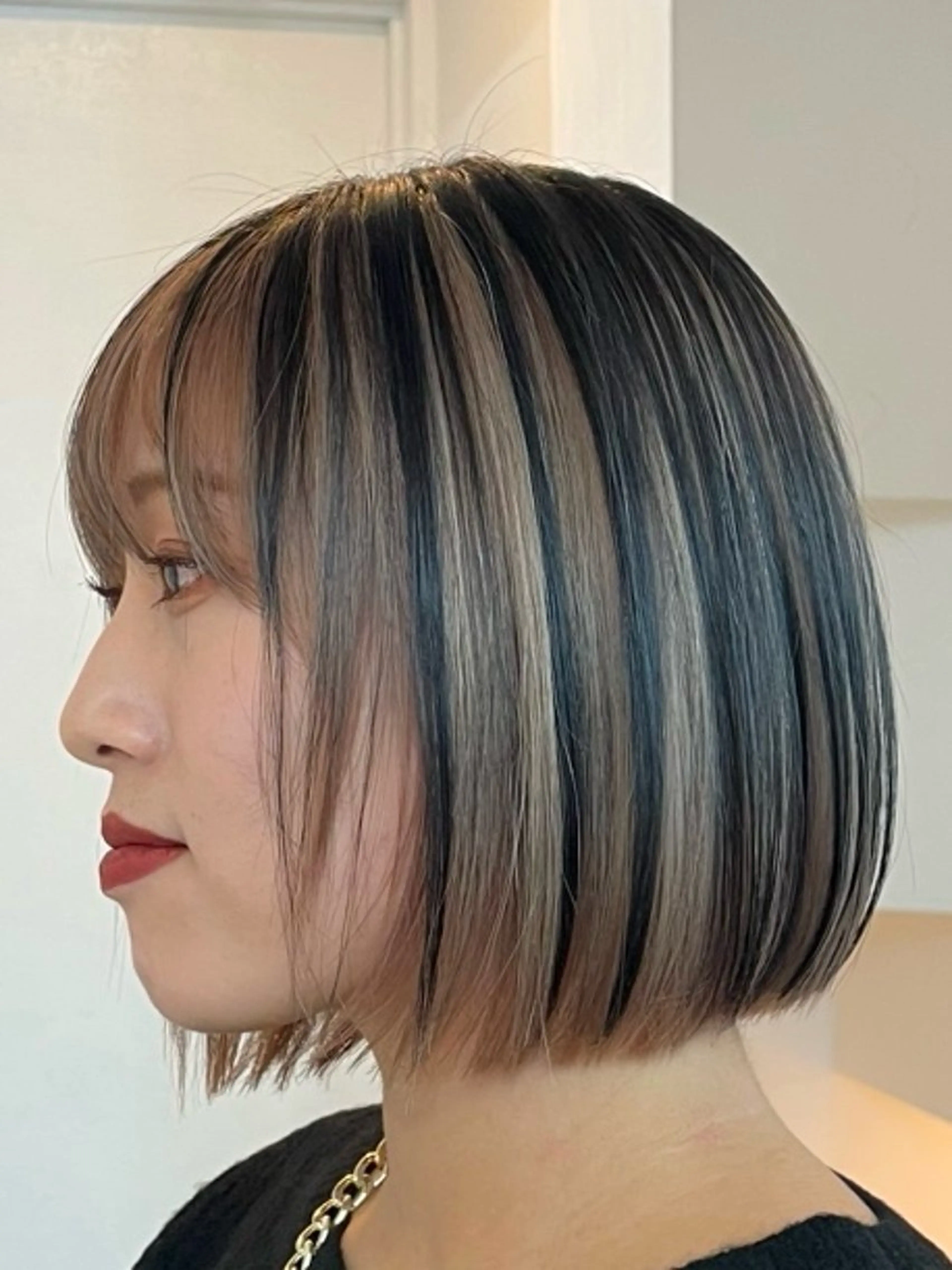 ミディアム カラー ヘアアレンジ ヘアカラー トリートメント HAIR SALON fuugaせんげん台店所属・ハイトーン/デザイン カラー/あおいのヘアスタイル