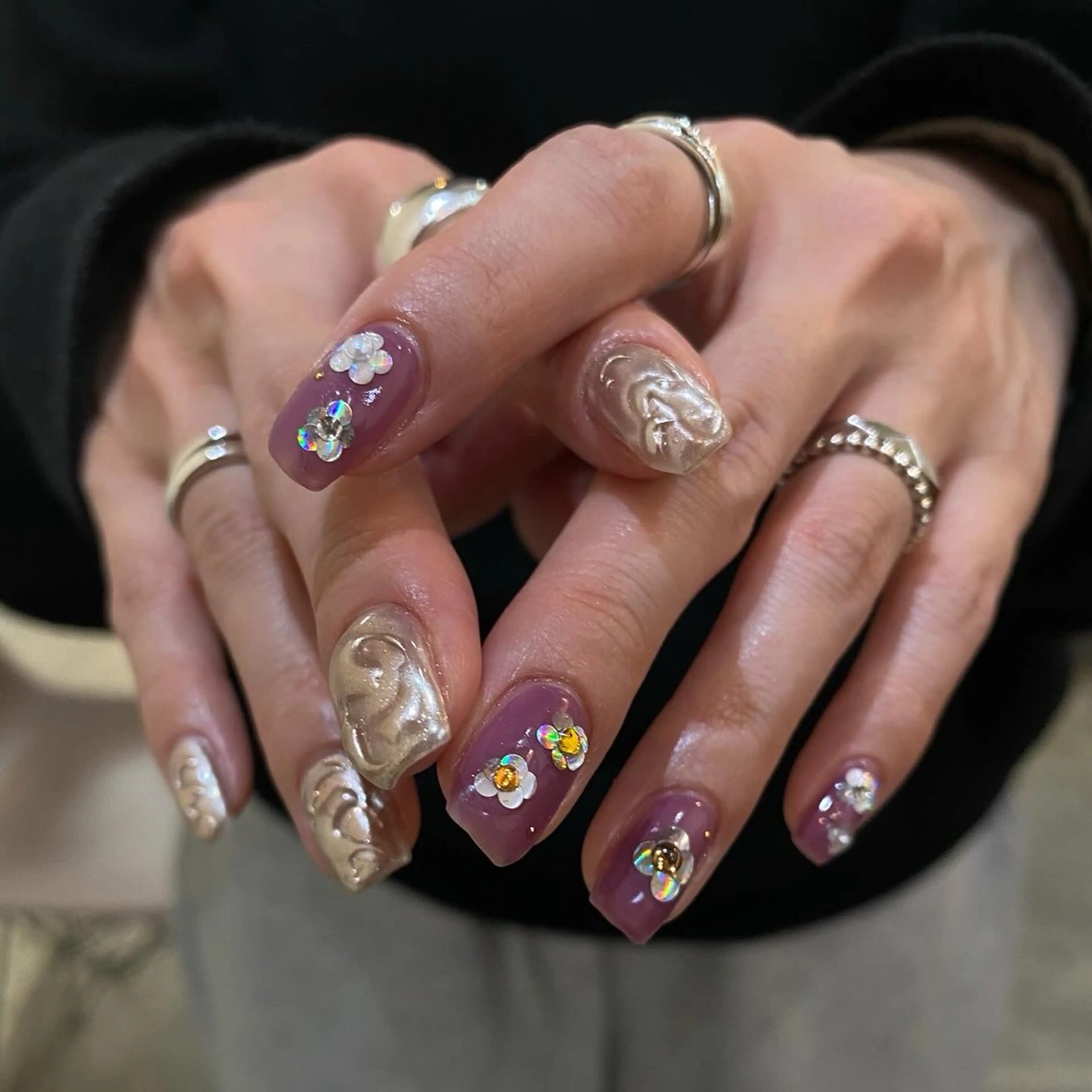 ネイル フラワーネイル nable.所属・望月 実莉のネイルデザイン