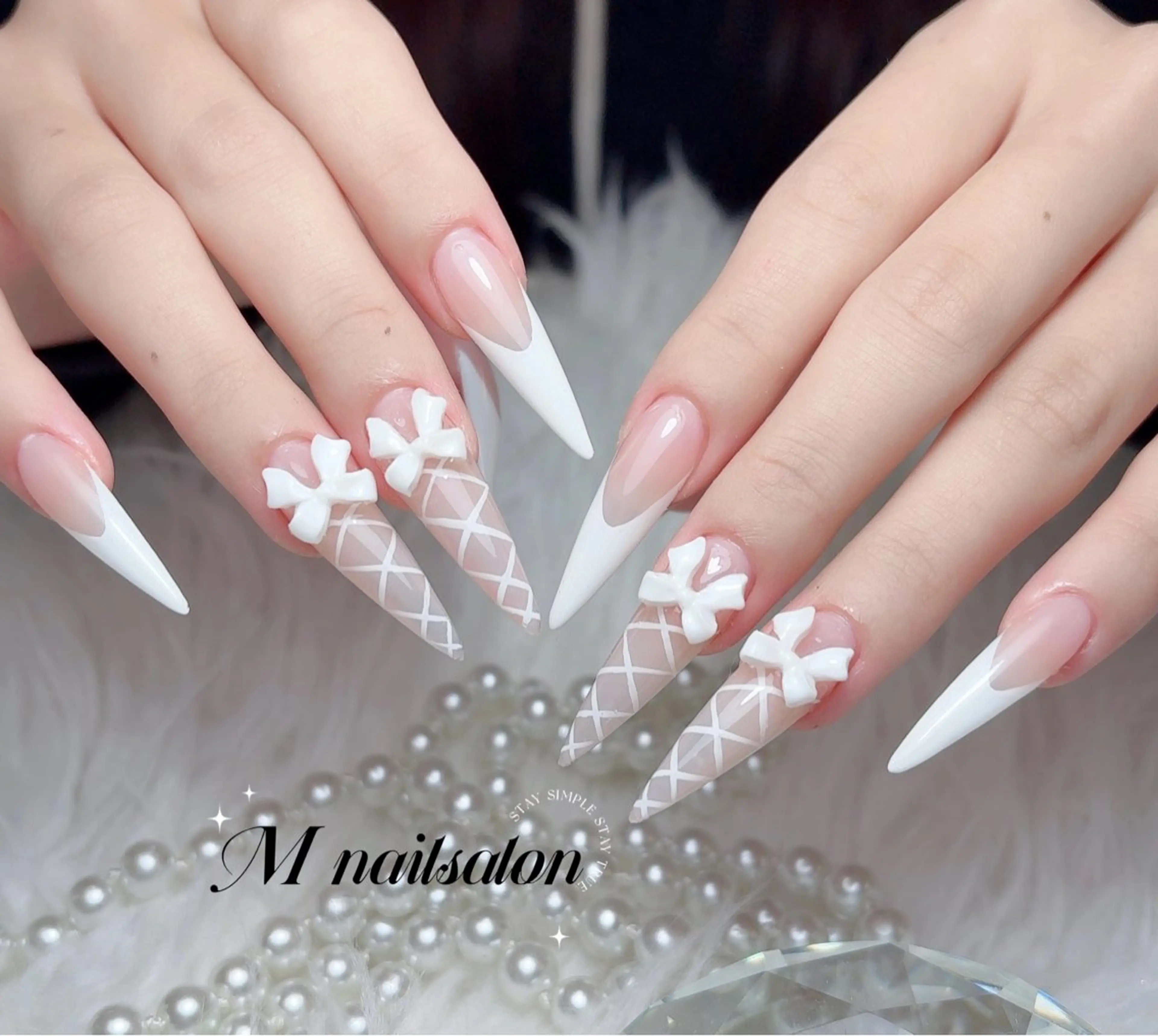 ネイル ハンドネイル M🌷nail 長さだし専門店のネイルデザイン