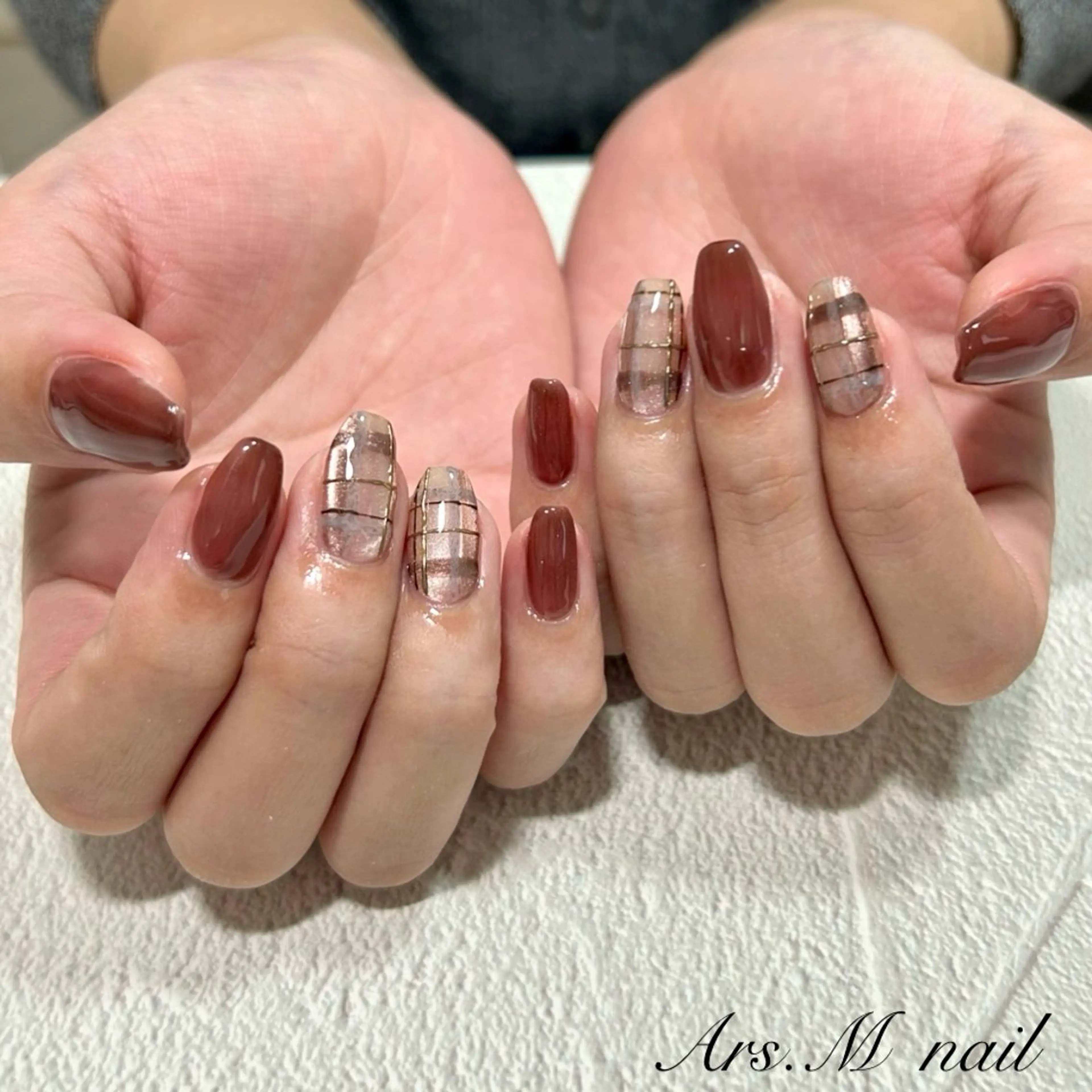 ネイル ボルドー マグネットネイル アルス.エム所属・Ars.M nailのネイルデザイン