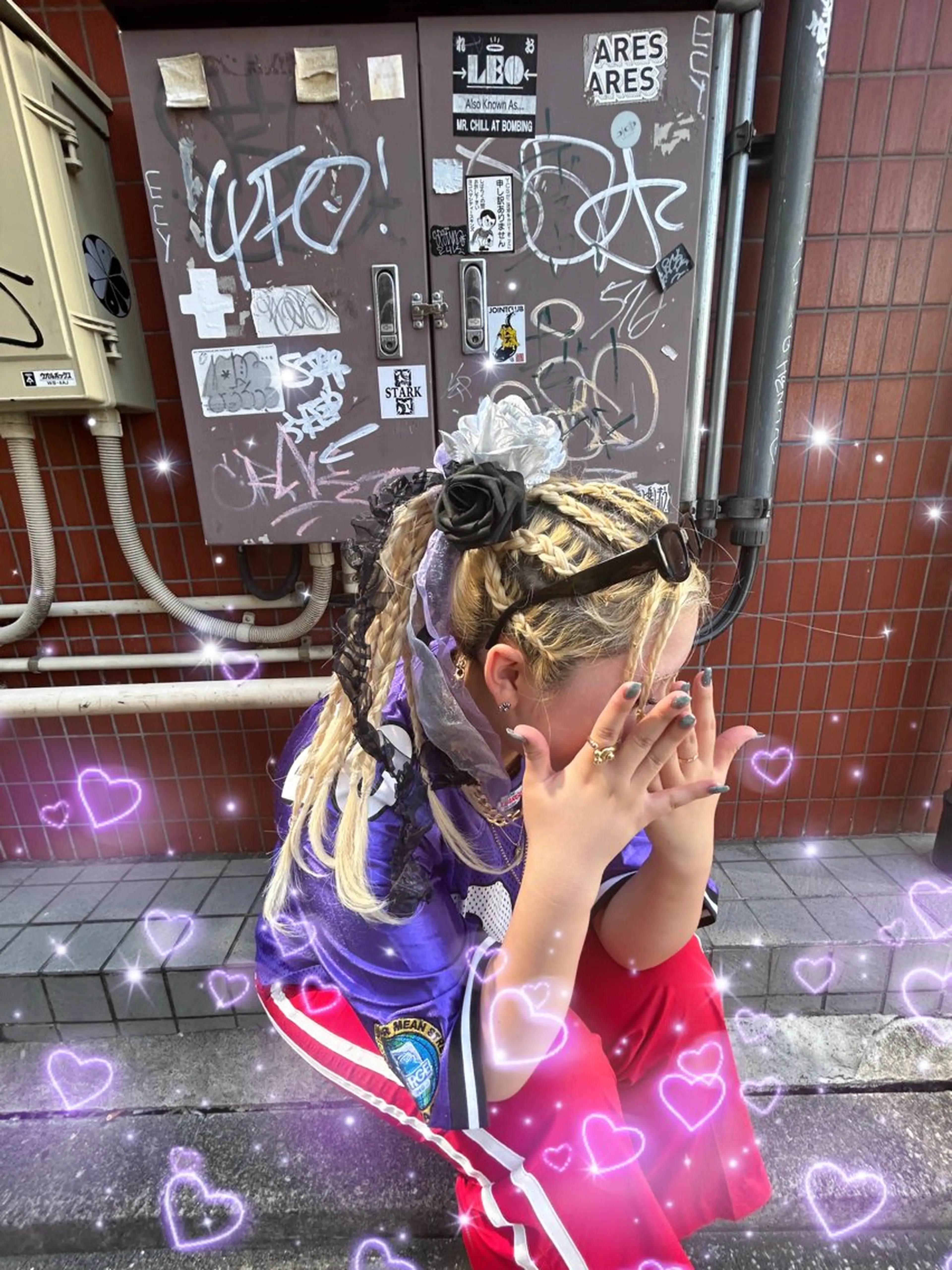ヘアアレンジ ヘアメ☯️派手髪 ☯️ルカのヘアスタイル
