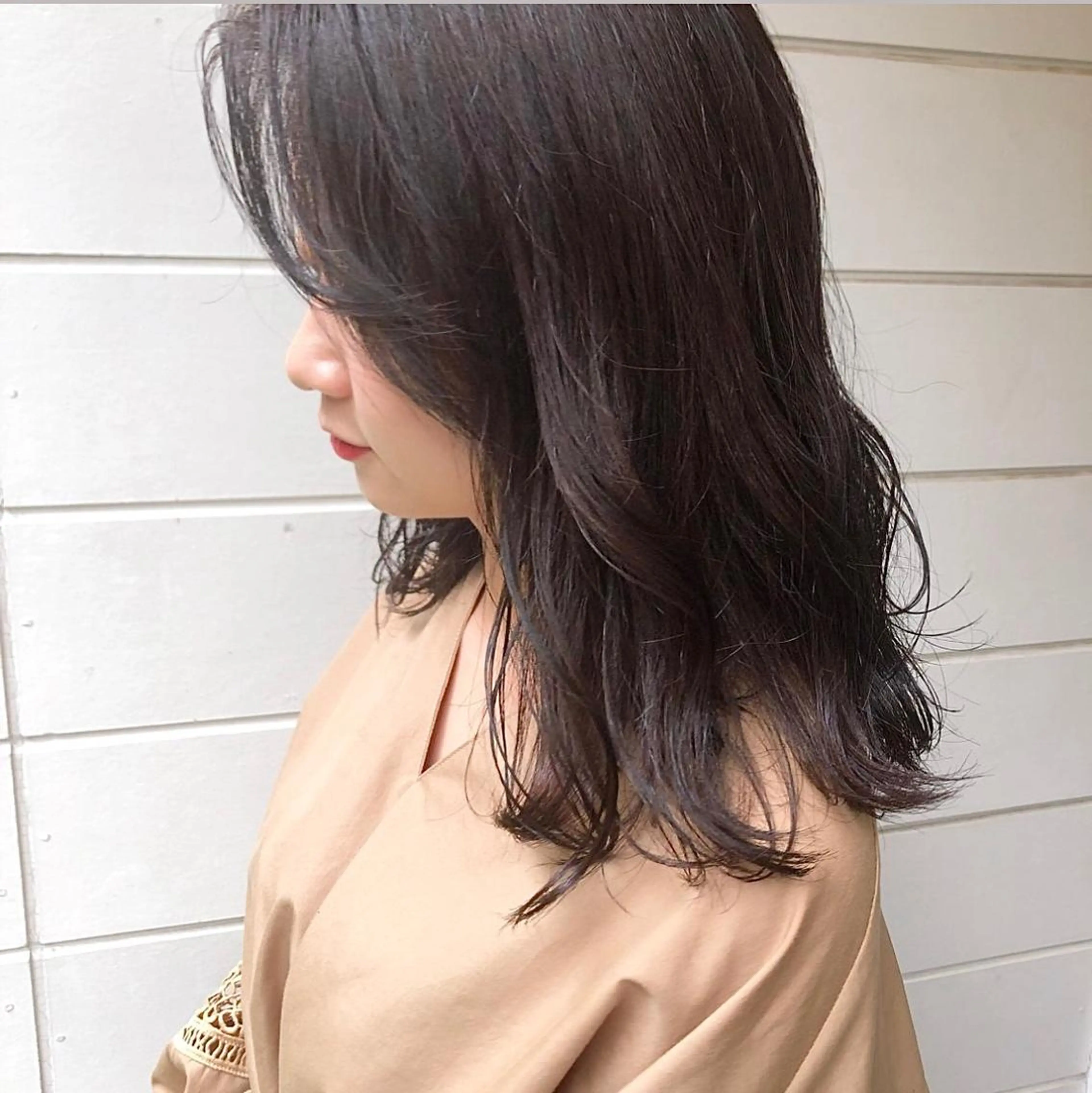 セミロング カラー パーマ ヘアアレンジ メンズ キッズ ネイル マツエク・マツパ 透明感カラー グレージュ ラベンダーカラー ラベンダーグレージュ ラベンダーグレー Uil所属・インナーカラー/ KANAのヘアスタイル