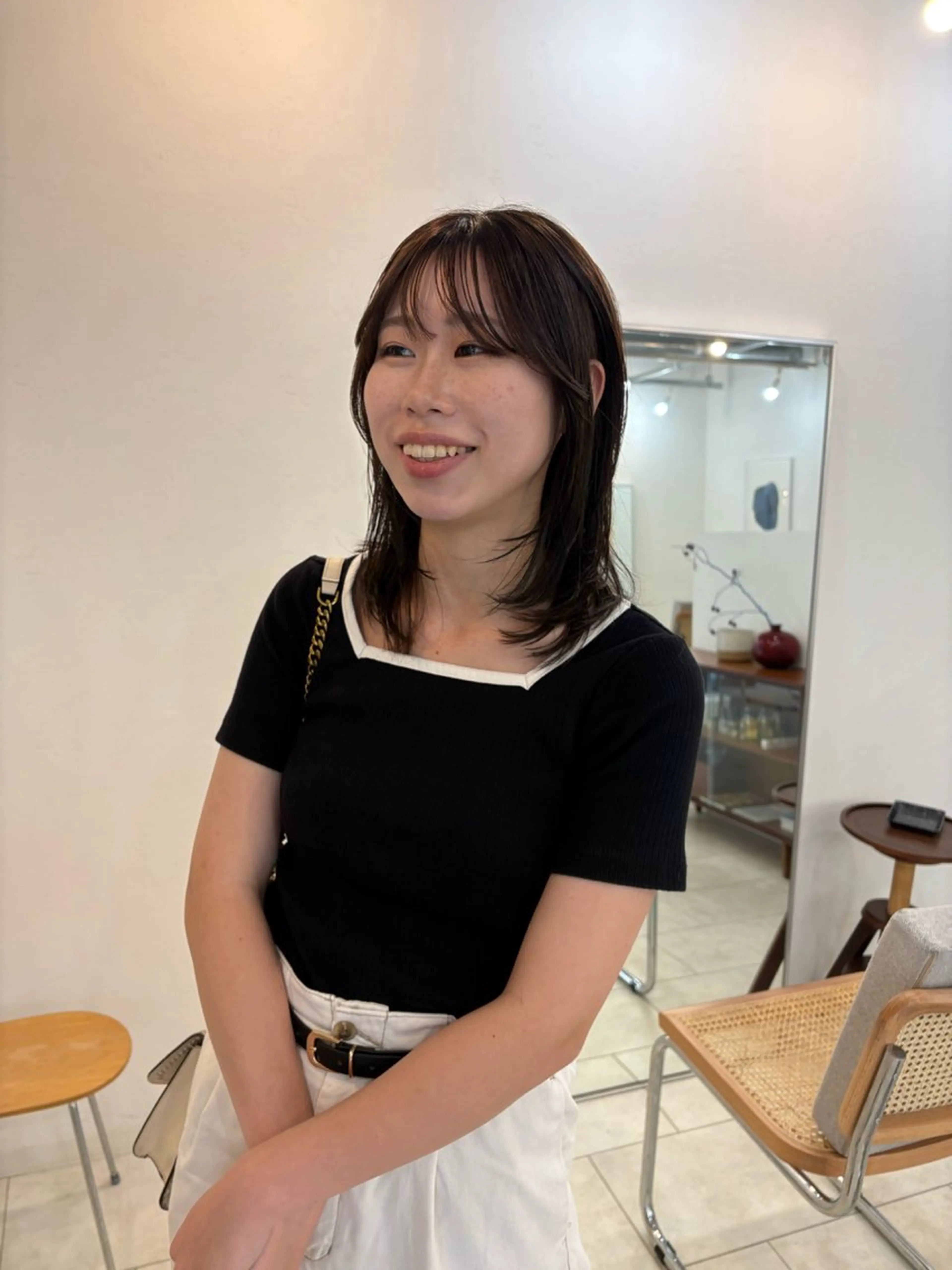 ミディアム カラー カット ヘアカラー トリートメント NOUN所属・eri kinjoのヘアスタイル