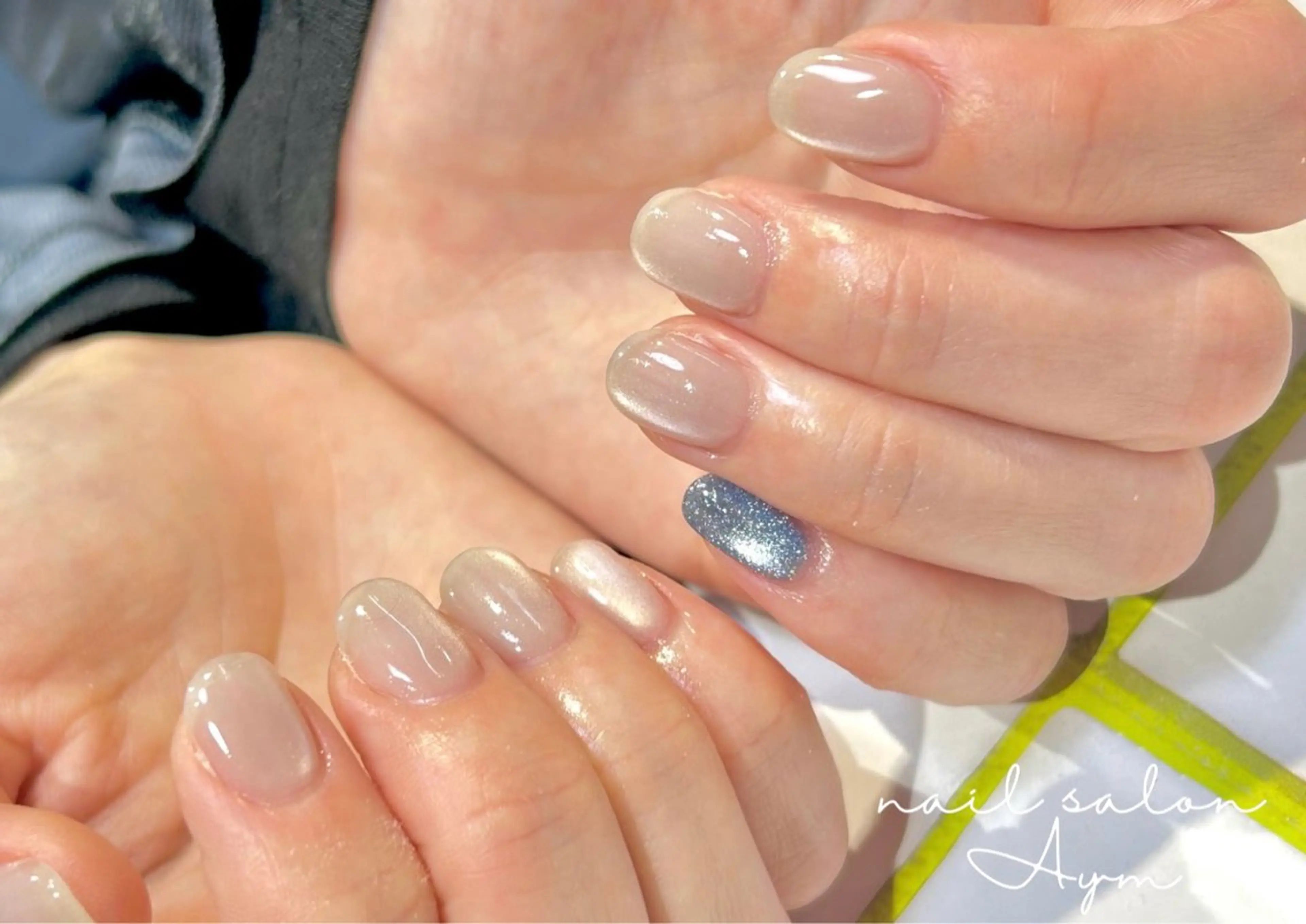 ネイル マグネットネイル 春ネイル 夏ネイル ハンドネイル nail salon  Aym所属・nail salon Aymのネイルデザイン