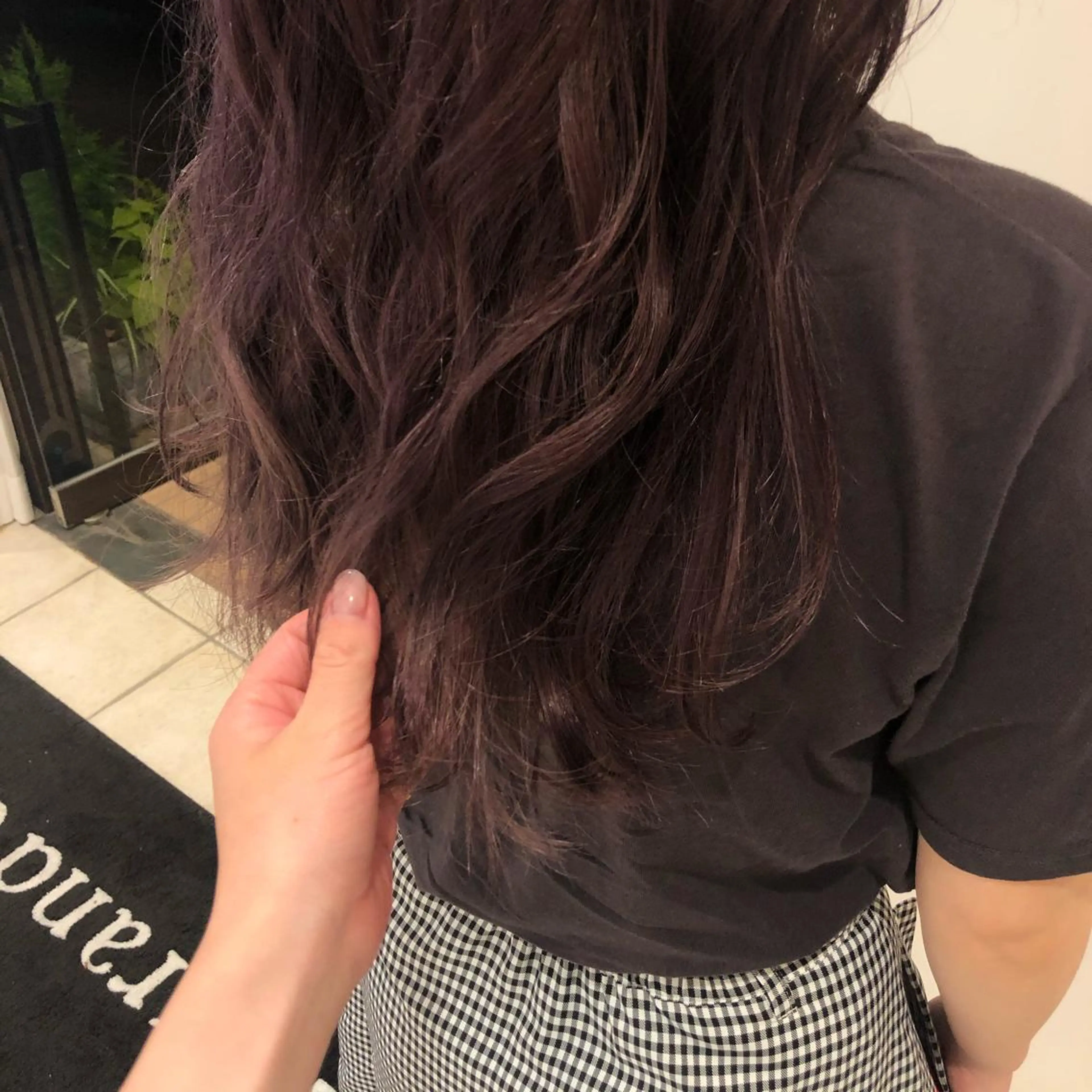 ロング アッシュ パープルカラー トリートメント 韓国風ヘア♡ runaのヘアスタイル