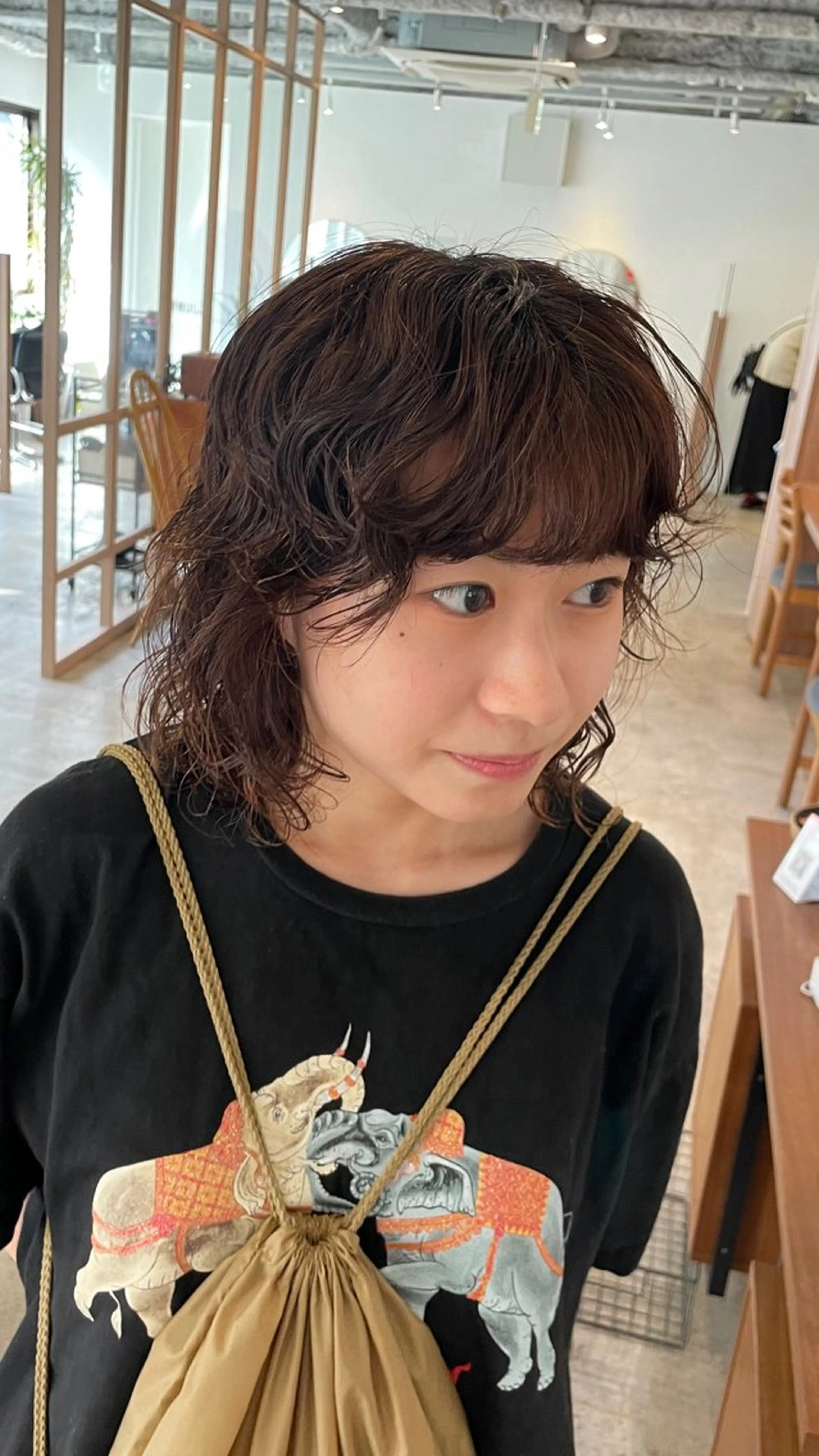 ショート パーマ レイヤーカット カット パーマ Takuma✨中目 ショート　ボブのヘアスタイル