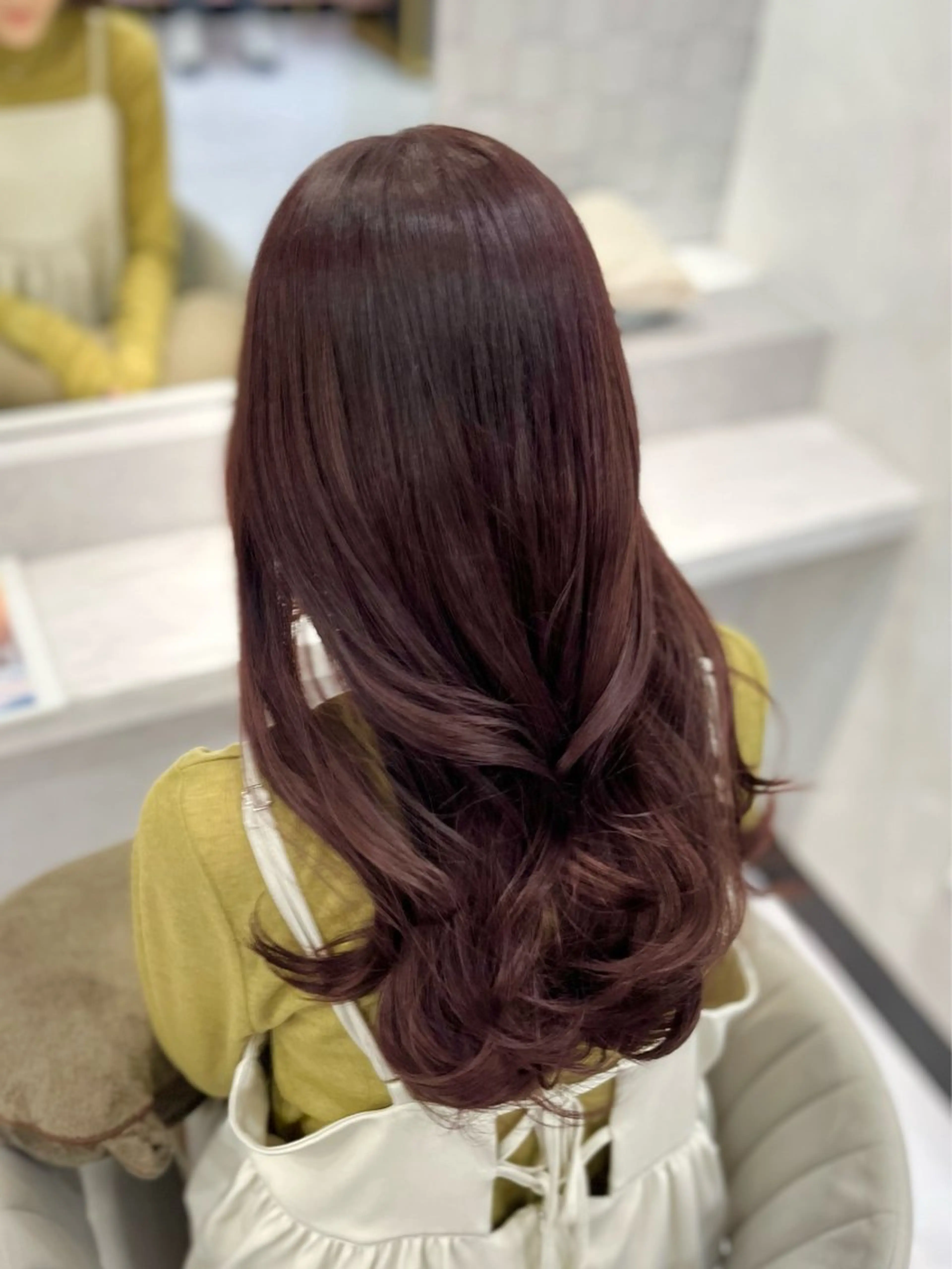 セミロング カット ヘアカラー トリートメント XENA RENA 名駅 / 艶カラーのヘアスタイル