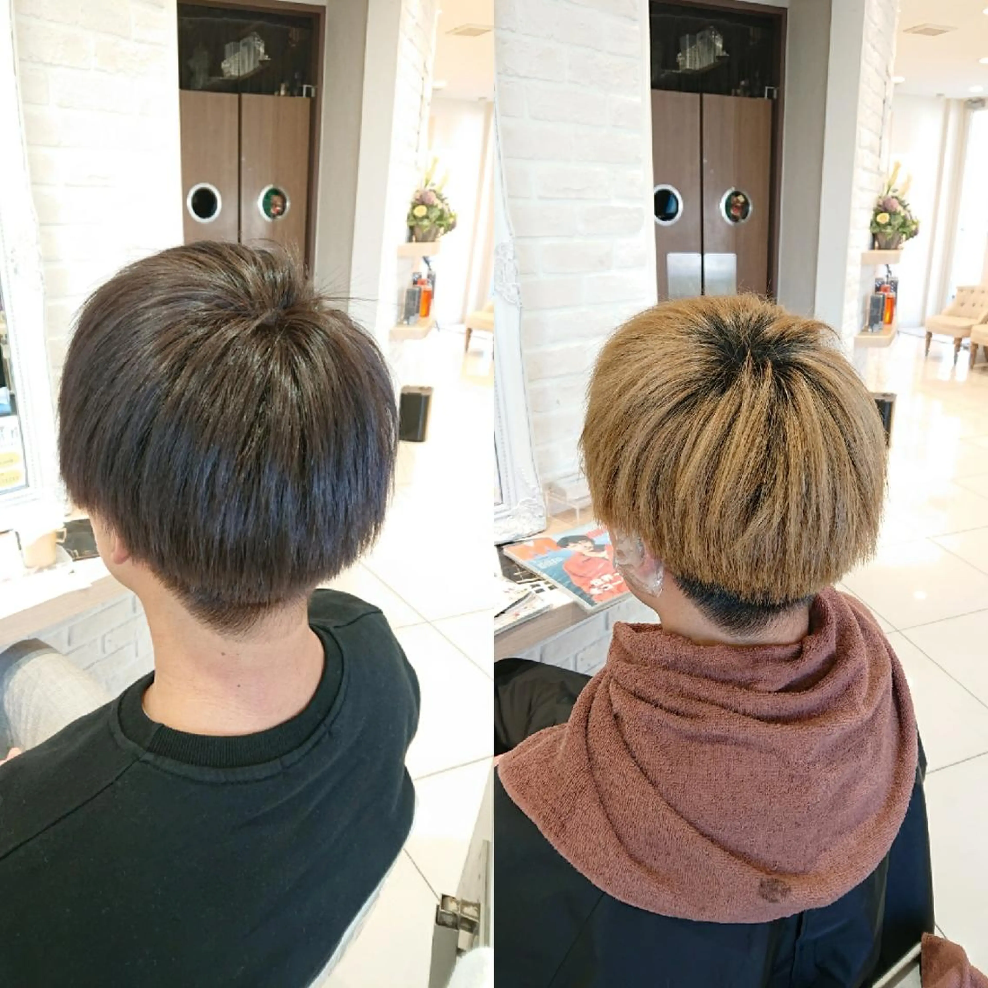 ショート カラー メンズ メンズブリーチ ブリーチ イルミナカラー シルバー ヘアカラー トリートメント 宮本 秀人のヘアスタイル