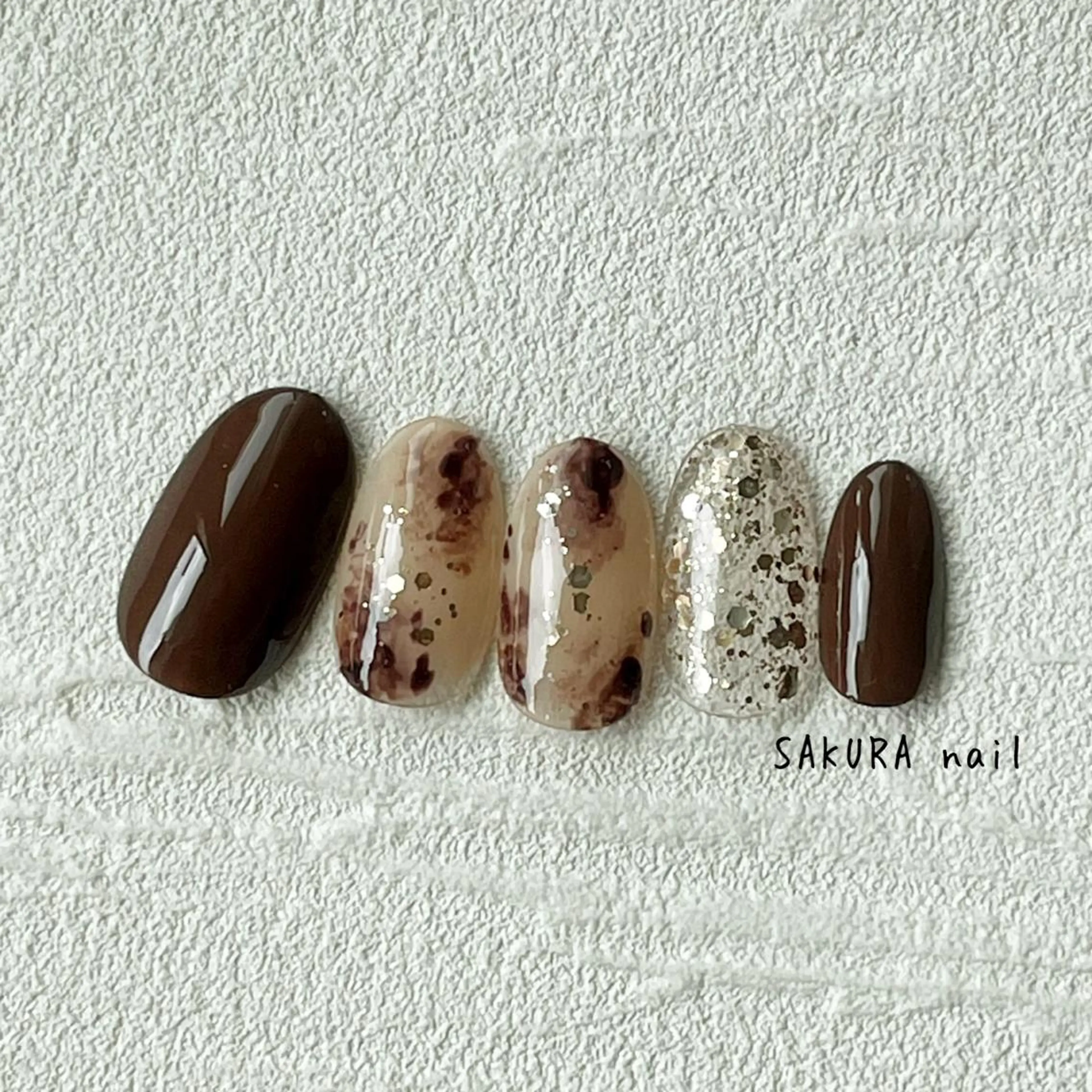 ネイル アニマル柄 ニュアンスネイル ハンドネイル SAKURA nailのネイルデザイン