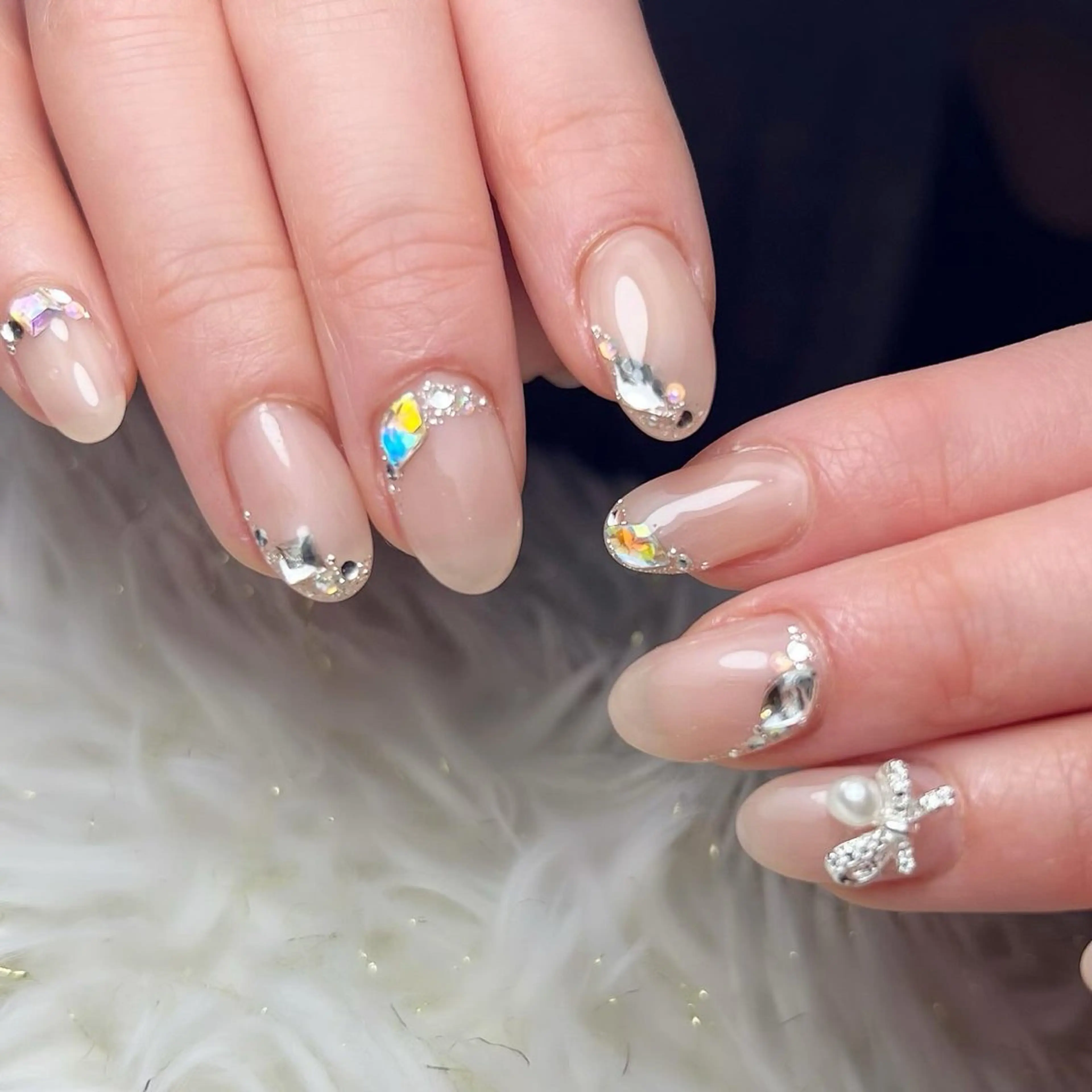 ネイル ガーリー ハート キラキラネイル 韓国ネイル ピンク Bijou 8  nail所属・Bijou8 nailのネイルデザイン
