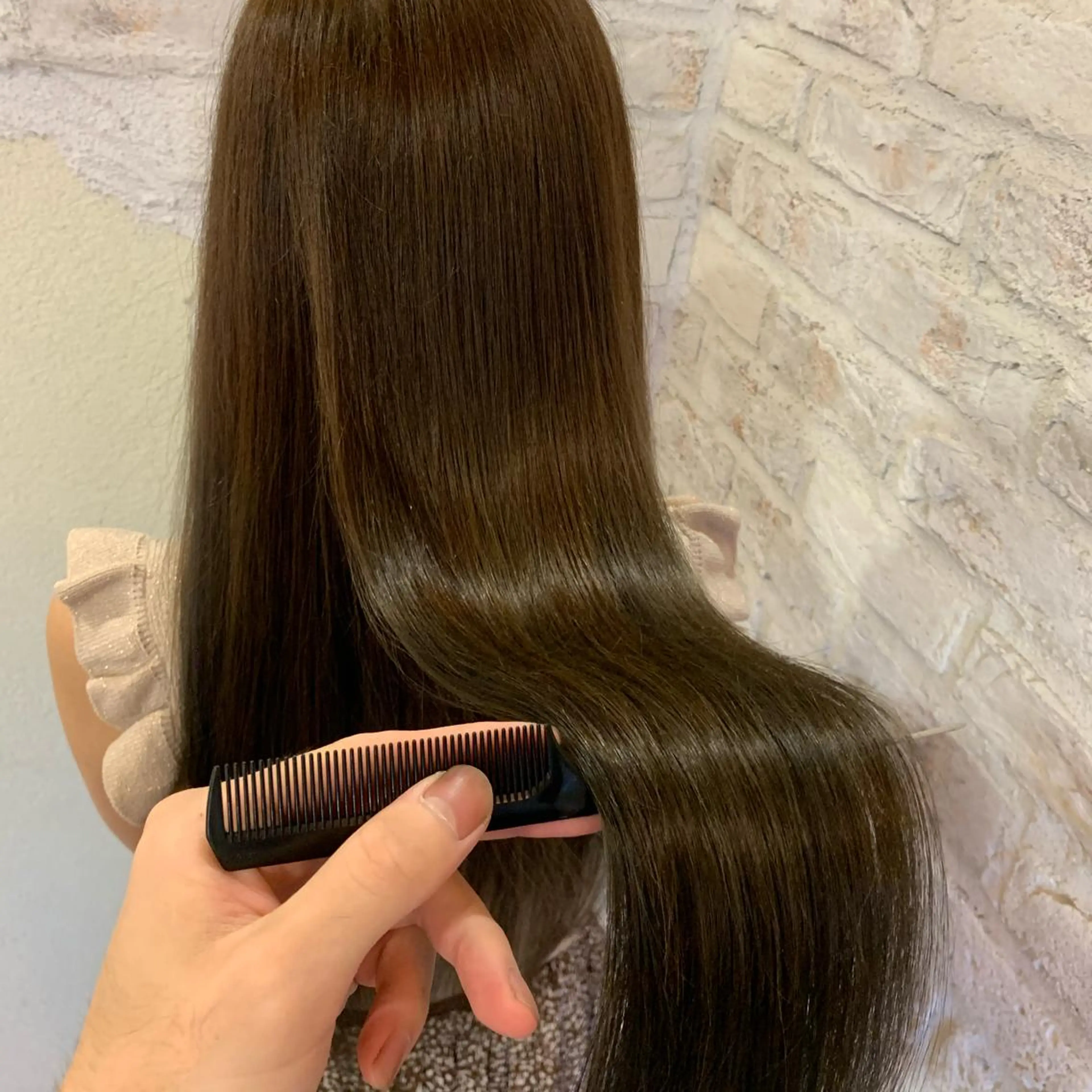 ロング 縮毛矯正×韓国ヘア ×髪質改善×レイヤーのヘアスタイル