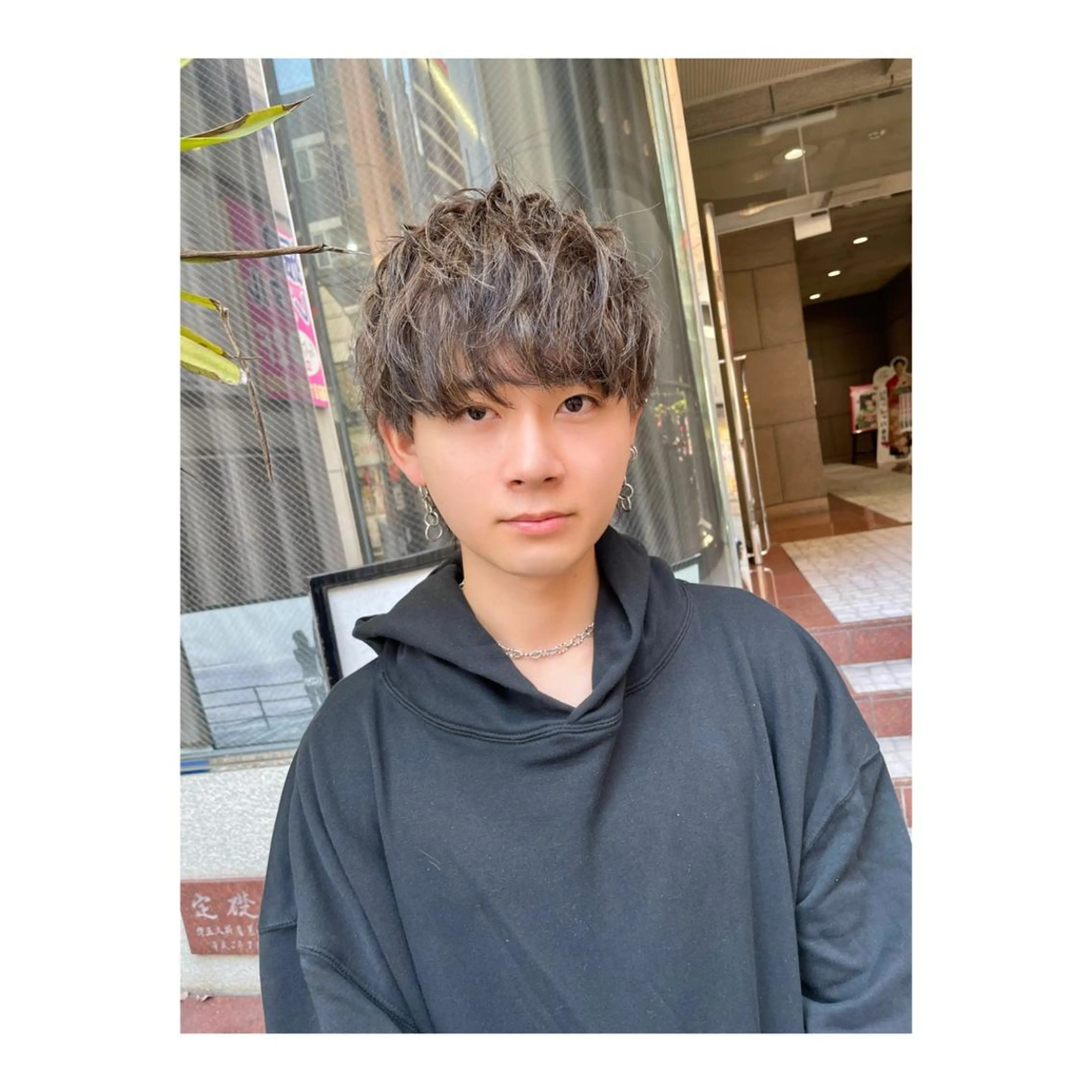 ショート パーマ メンズ カット パーマ ange☞ soutaのヘアスタイル
