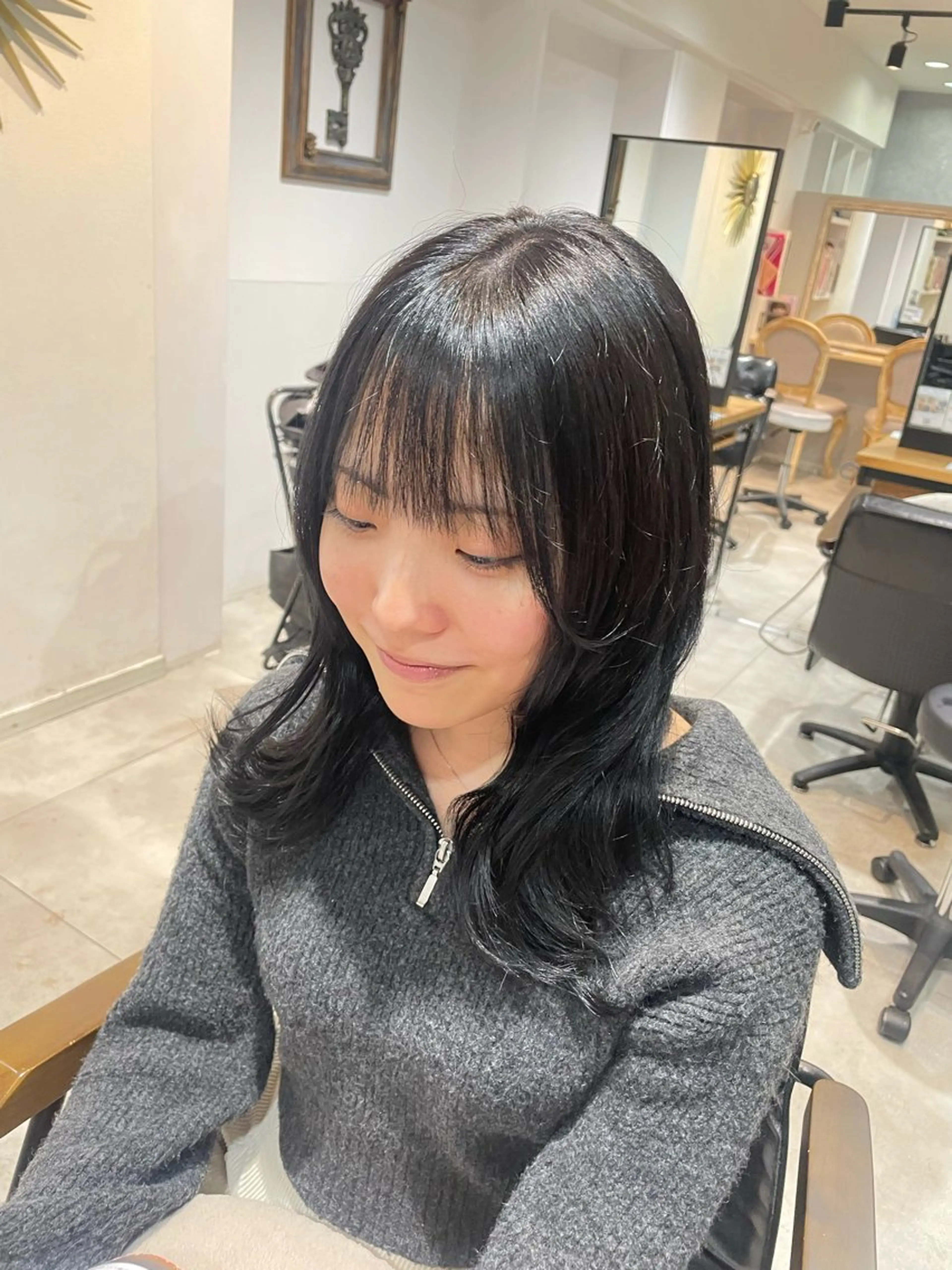ミディアム 無料カットモデル 森田柊🐺のヘアスタイル
