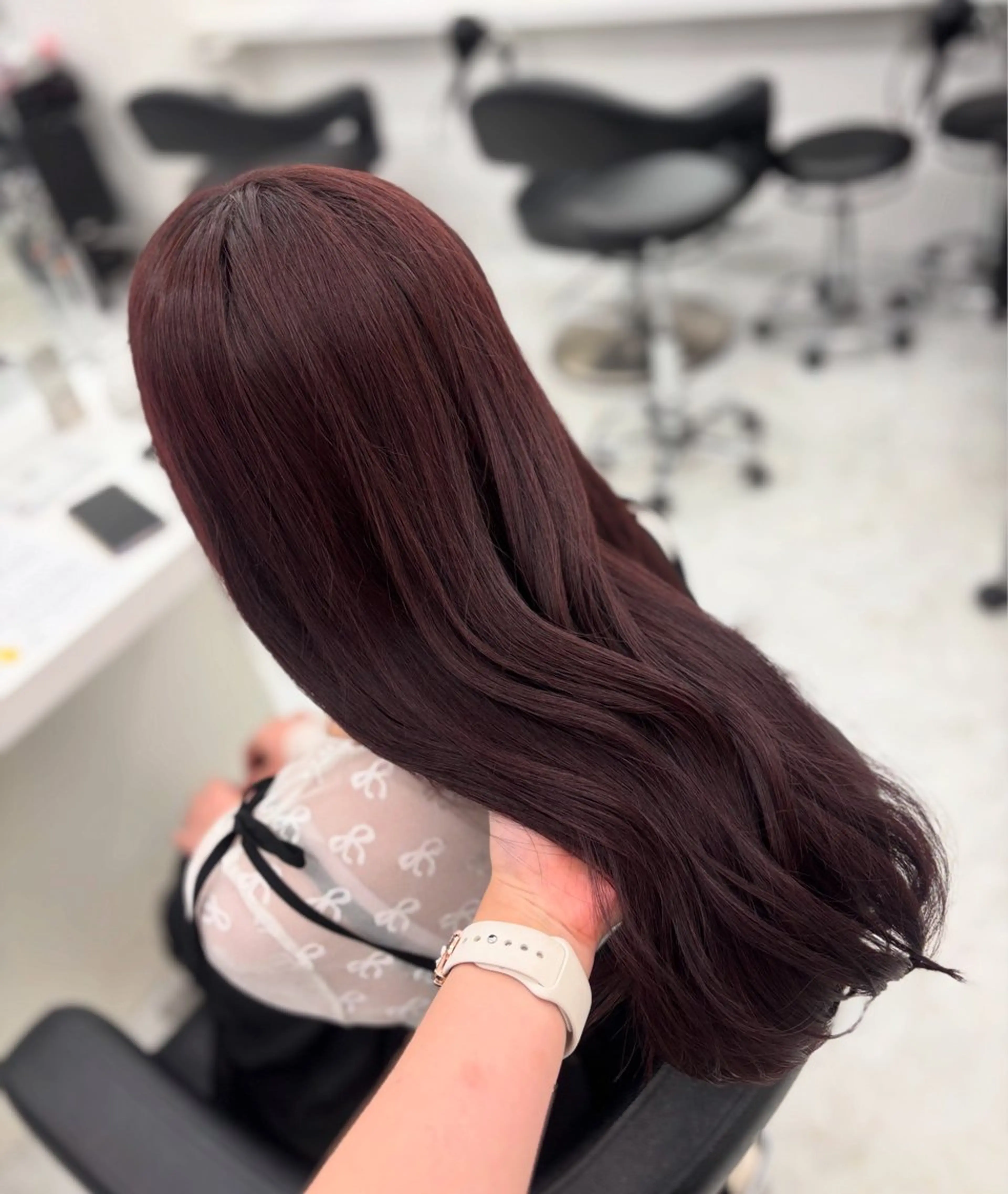 ロング カラー カット ヘアカラー トリートメント 🤍レイヤー/顔周り 暖色hirari🤍のヘアスタイル