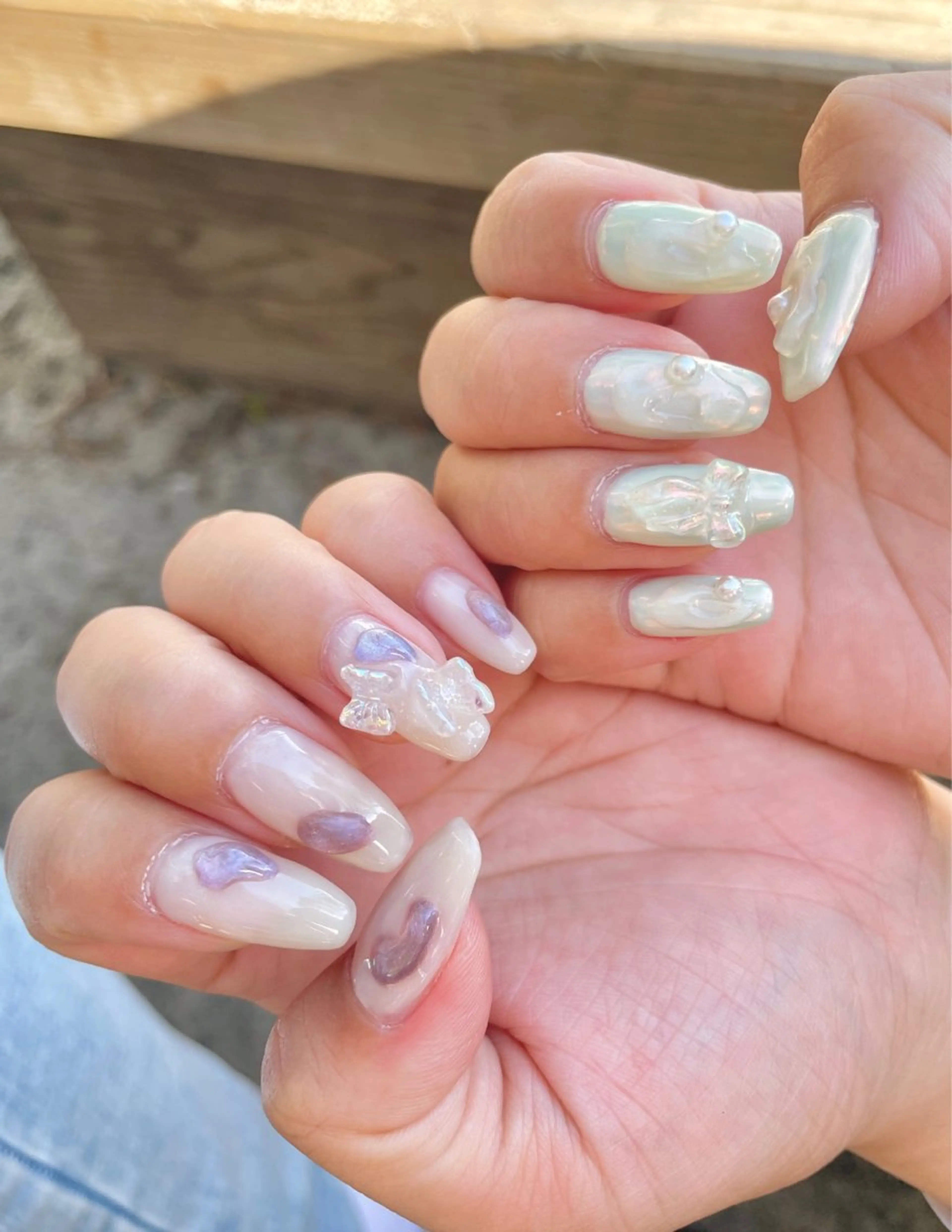 ネイル オーロラネイル マグネットネイル jujur HARUKA🌸のネイルデザイン