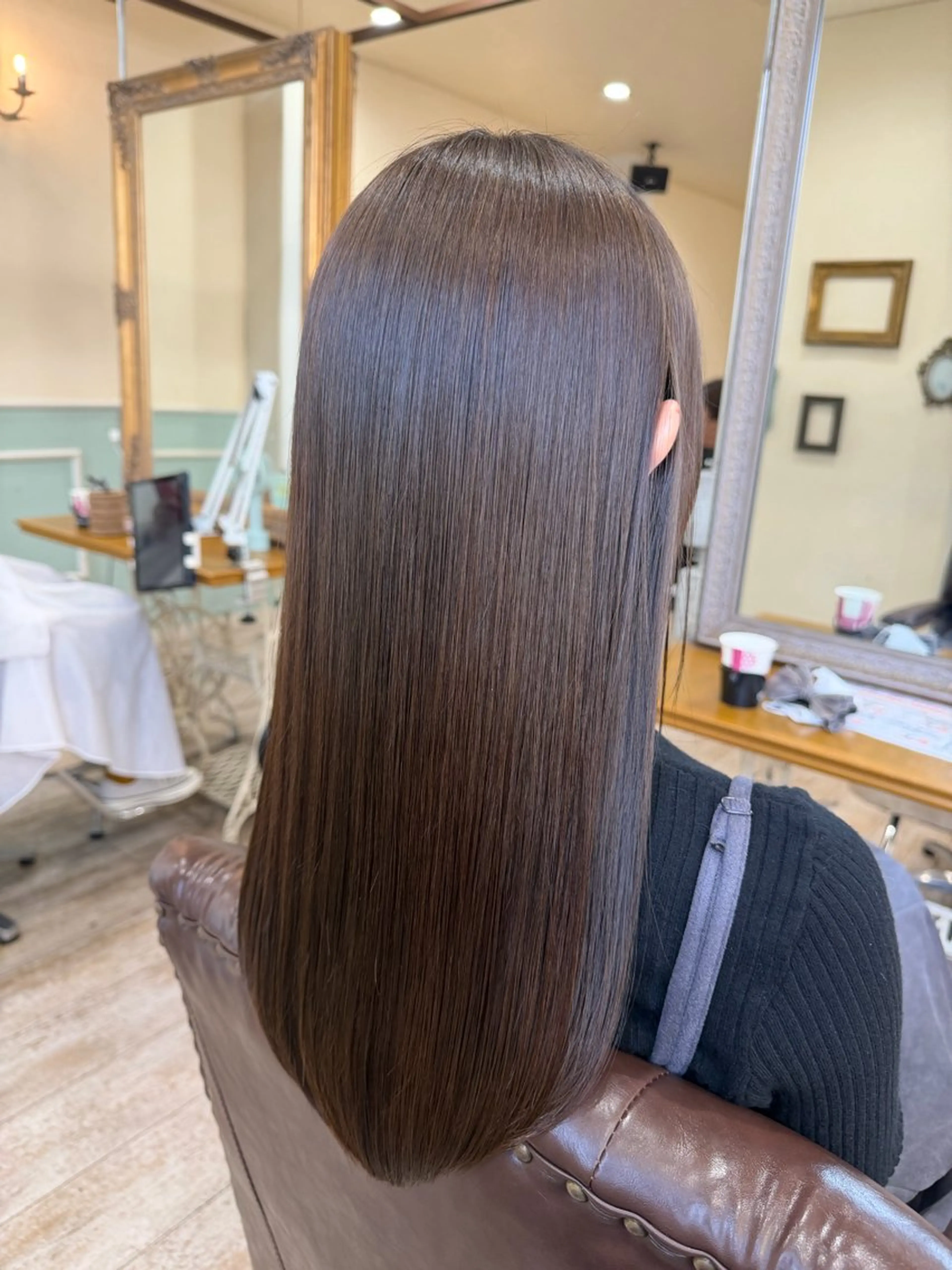 ロング カラー 髪質改善 レイヤーカット ロング 縮毛矯正 カット ヘアカラー 縮毛矯正 トリートメント 新越谷noble店長 松本拓也▶◀*.のヘアスタイル