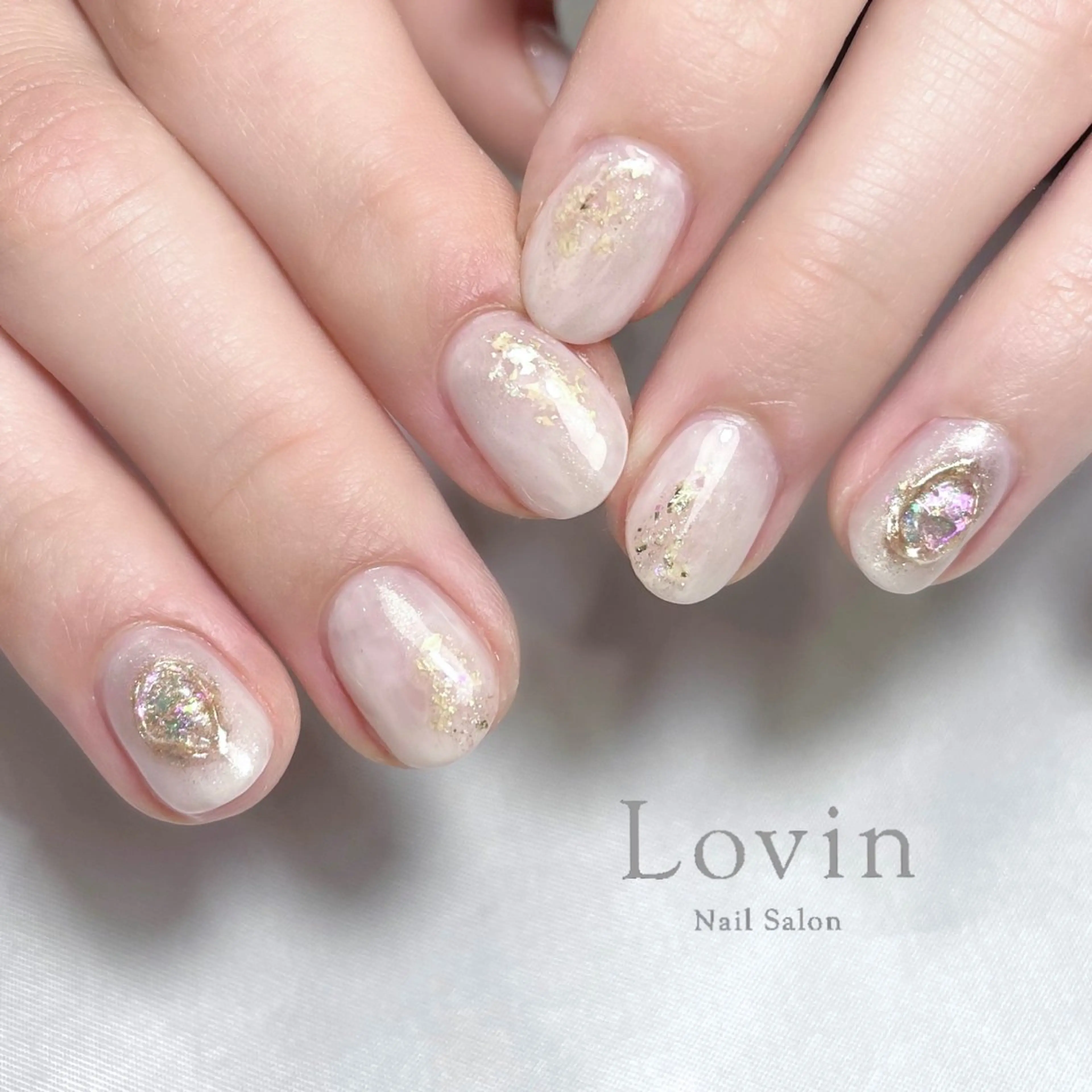 ネイル ジェルネイル オフィスネイル パラジェル パラジェルプレミアムサロン nail care &spa Lovin［ラヴィン］所属・Azegami Minaのネイルデザイン