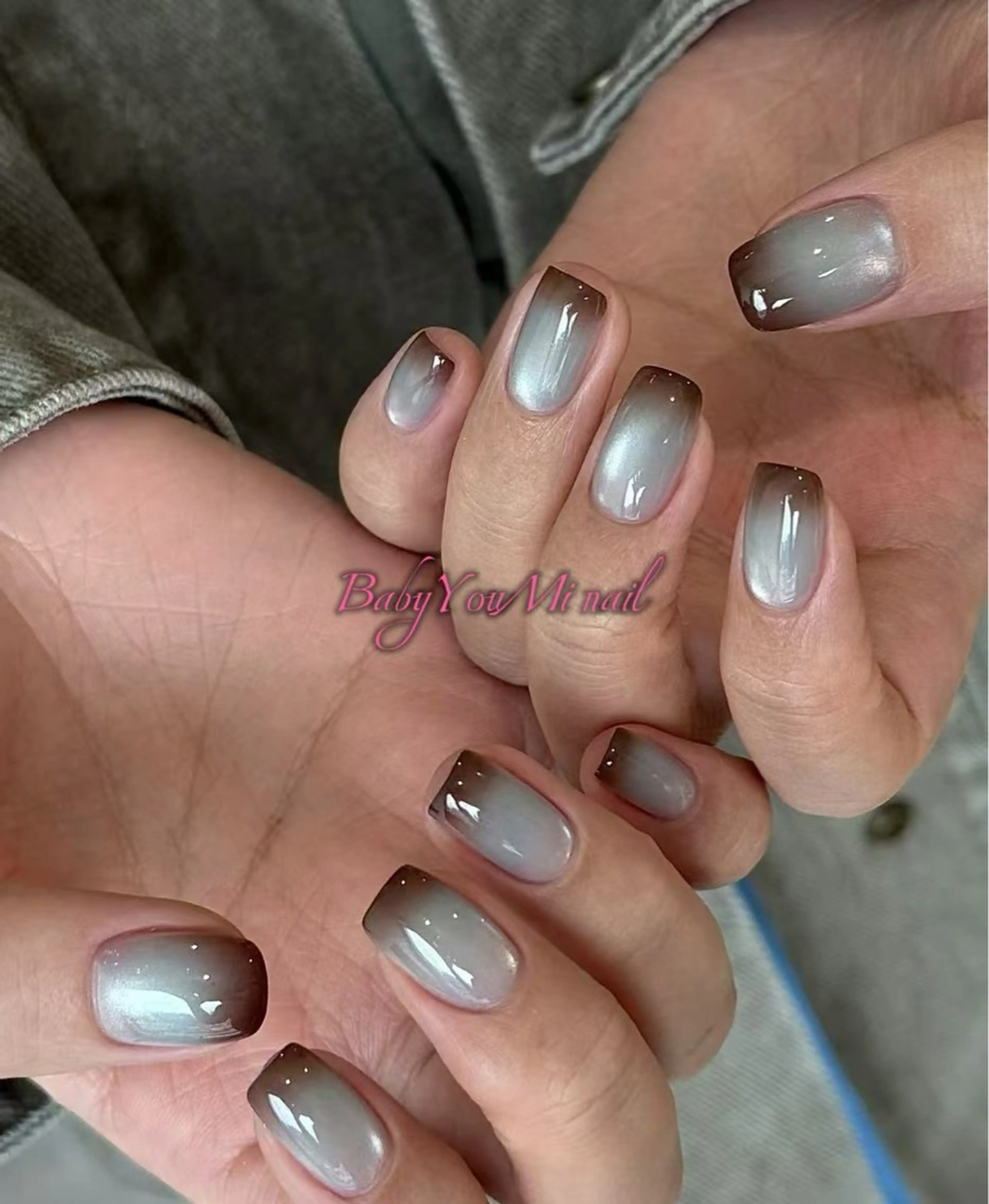 ネイル オーロラネイル フラワーネイル フットネイル フレンチネイル ジェルネイル ハンドネイル BabyYouMi nailのネイルデザイン