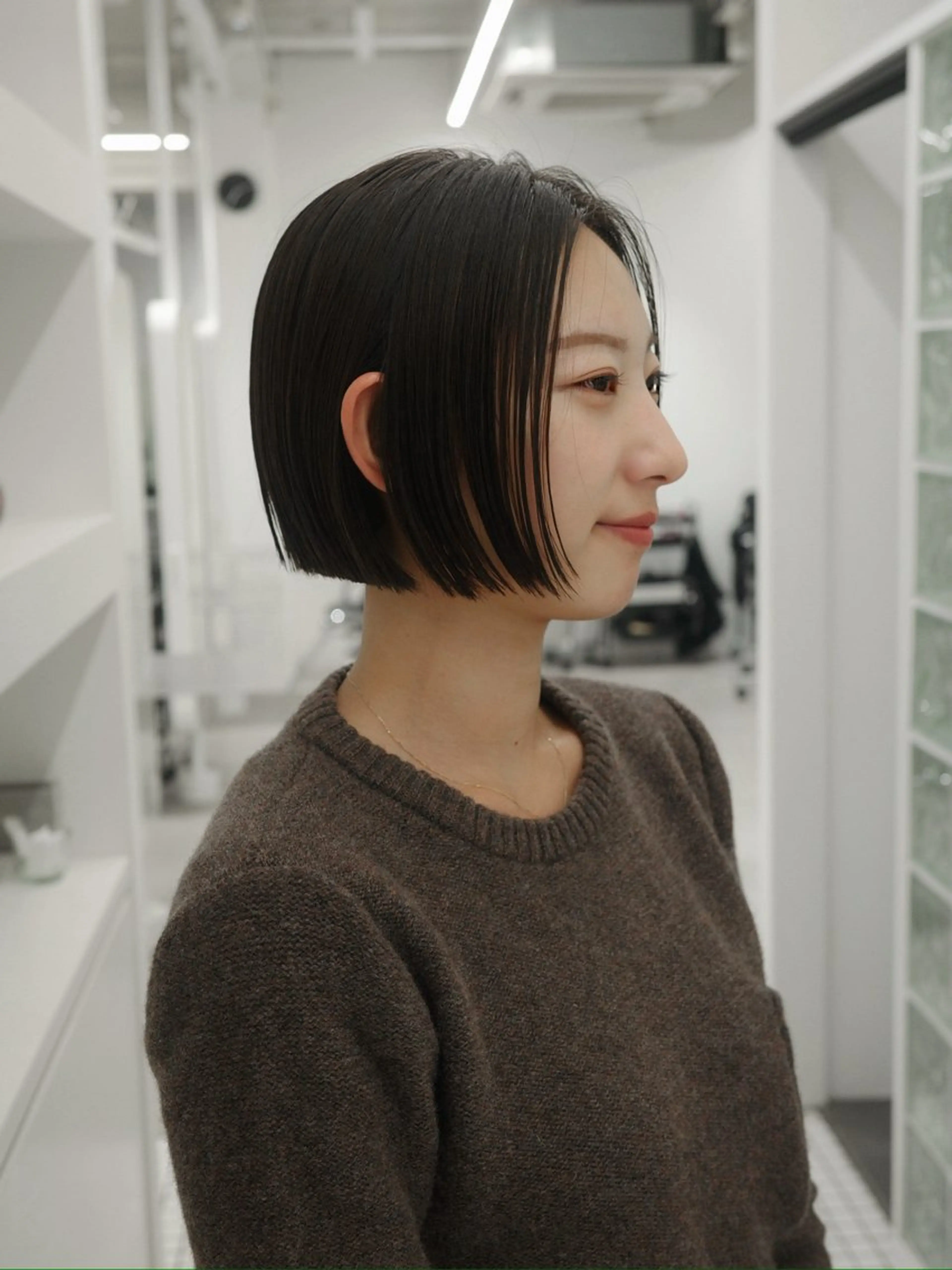ショート カラー カット ヘアカラー 🌱ぱつっと/ボブ 🌱のヘアスタイル