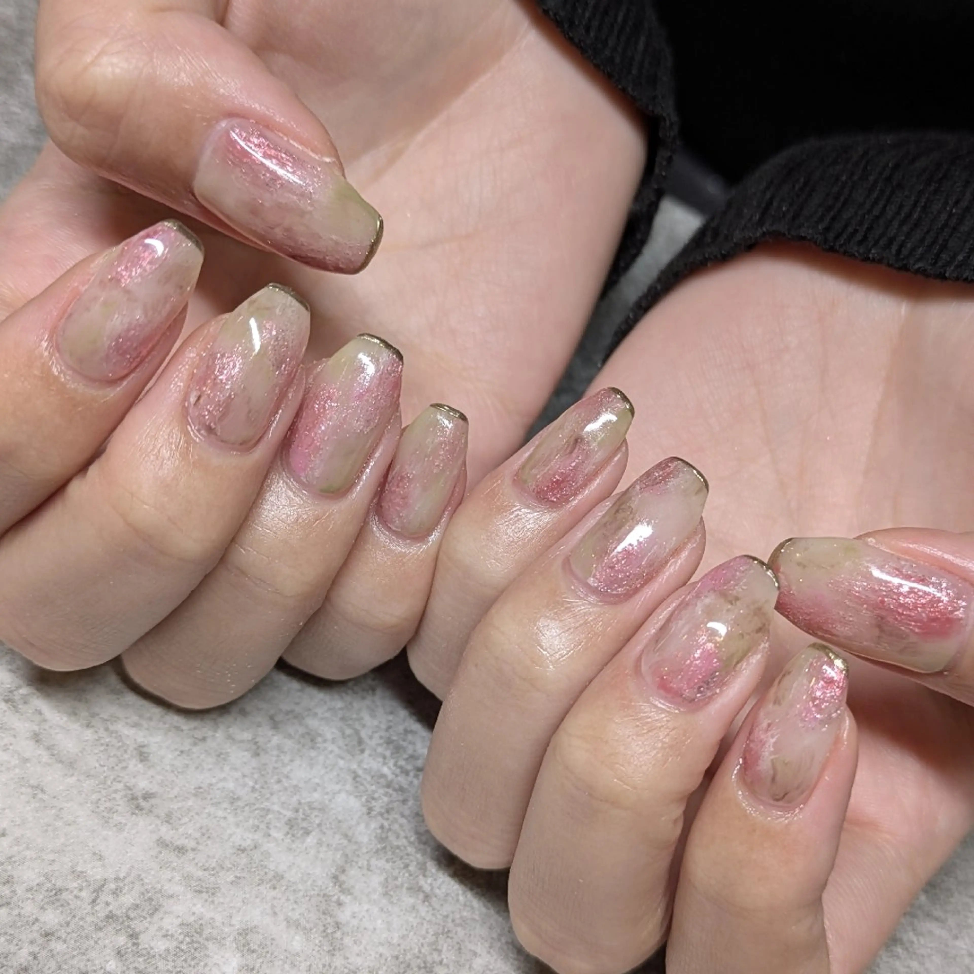 ネイル 春ネイル ニュアンスネイル 【新宿三丁目】AMIのネイルデザイン