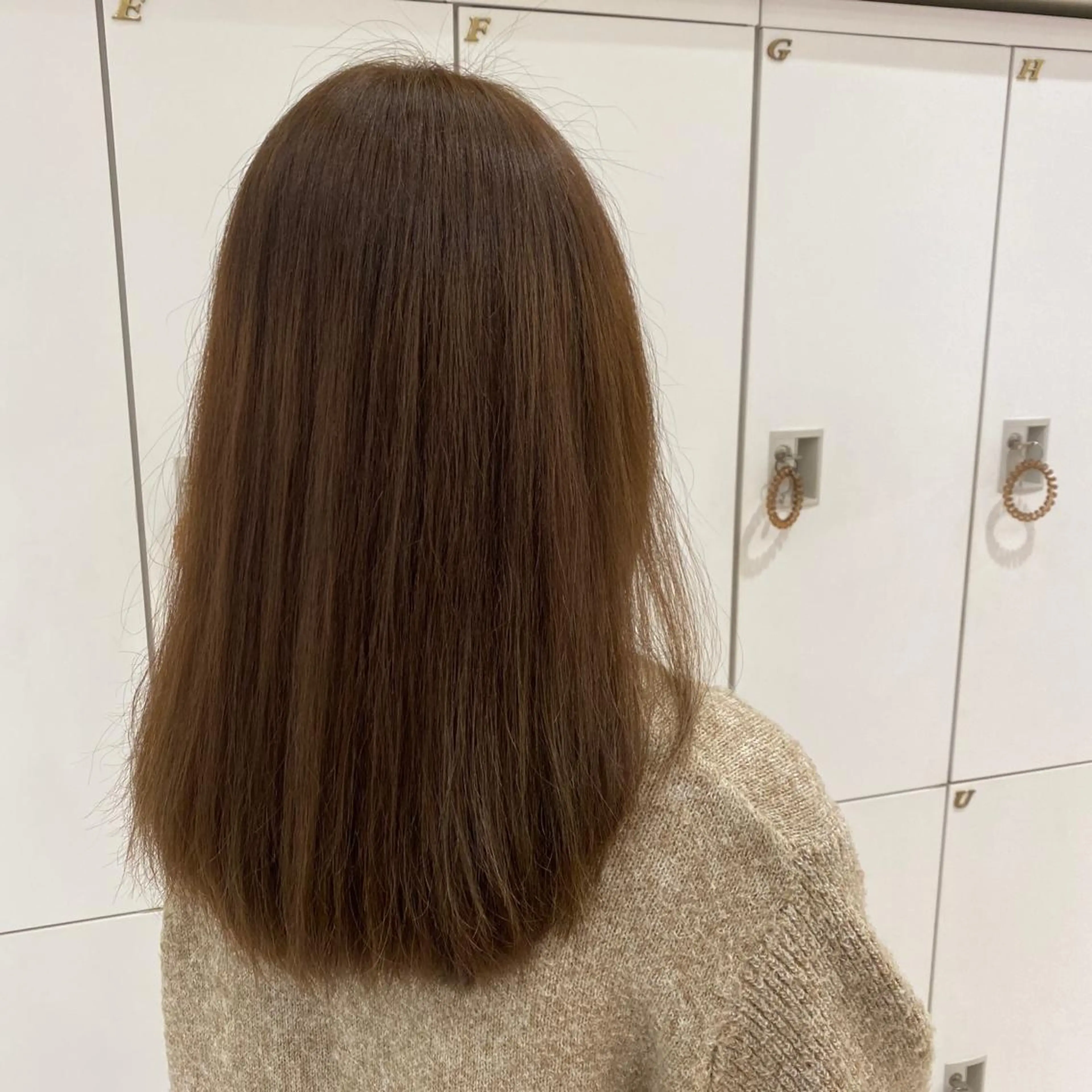 セミロング カラー ブリーチ ブリーチなしカラー 縮毛矯正職人/艶髪 ✨️村上 渉のヘアスタイル