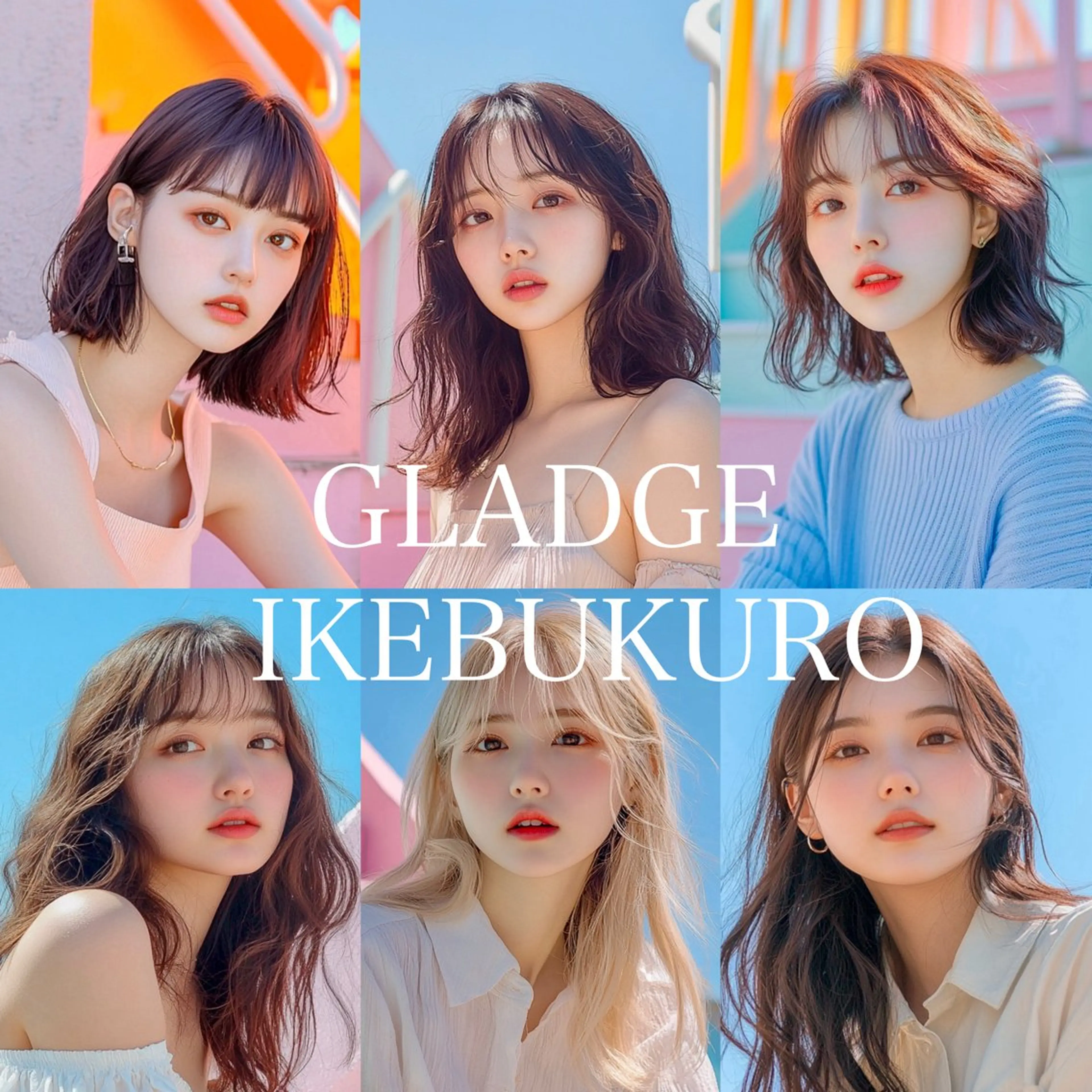 セミロング 池袋/ダブルカラー GLADGE🩵のヘアスタイル
