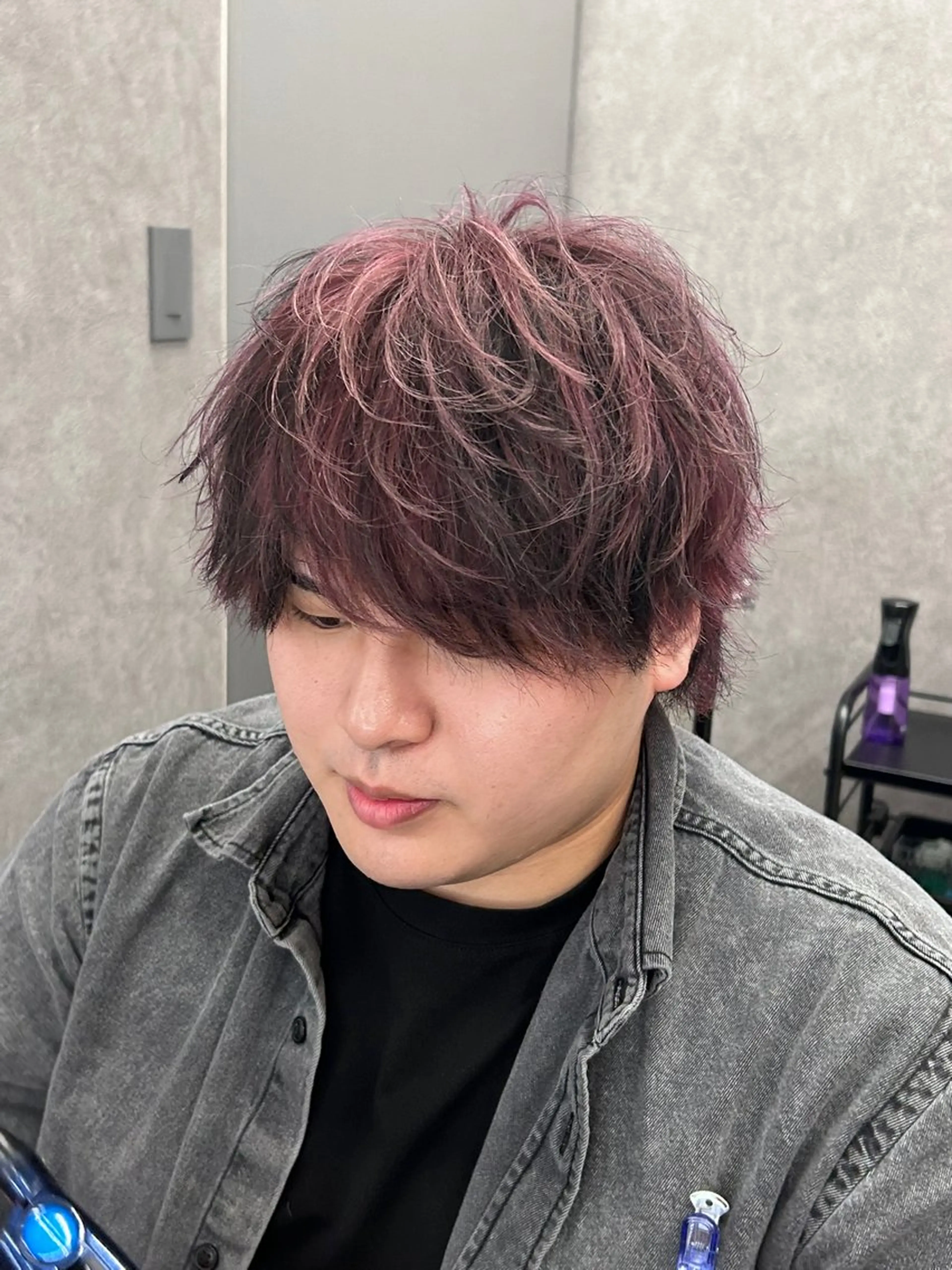 ショート カラー パーマ メンズ メンズブリーチ ブリーチ ダブルカラー レッドカラー カット ヘアカラー メンズスペシャリスト /YUTAのヘアスタイル