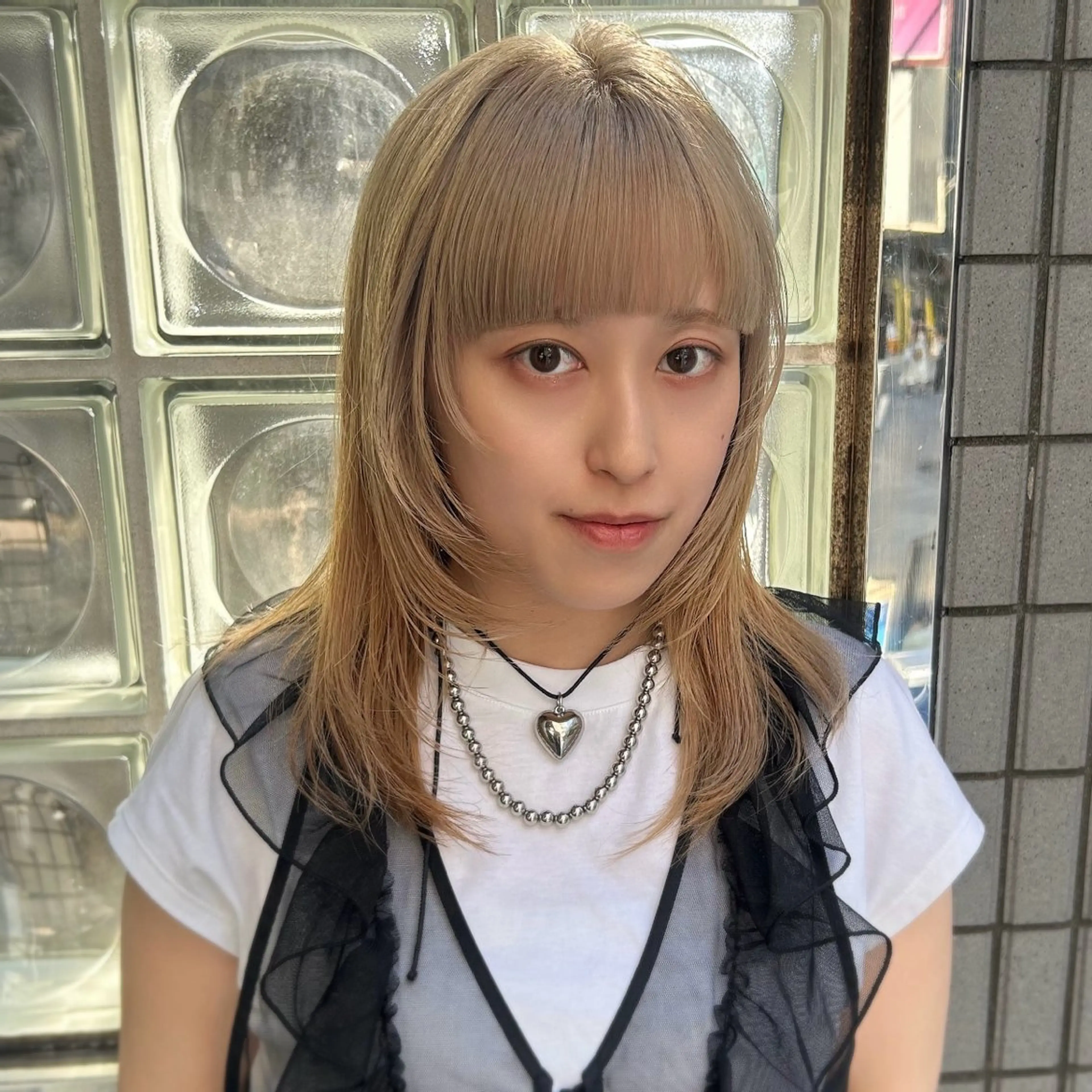 セミロング カラー ブリーチ カット ヘアカラー トリートメント 横浜カラー/レイヤー / SAKI💫のヘアスタイル