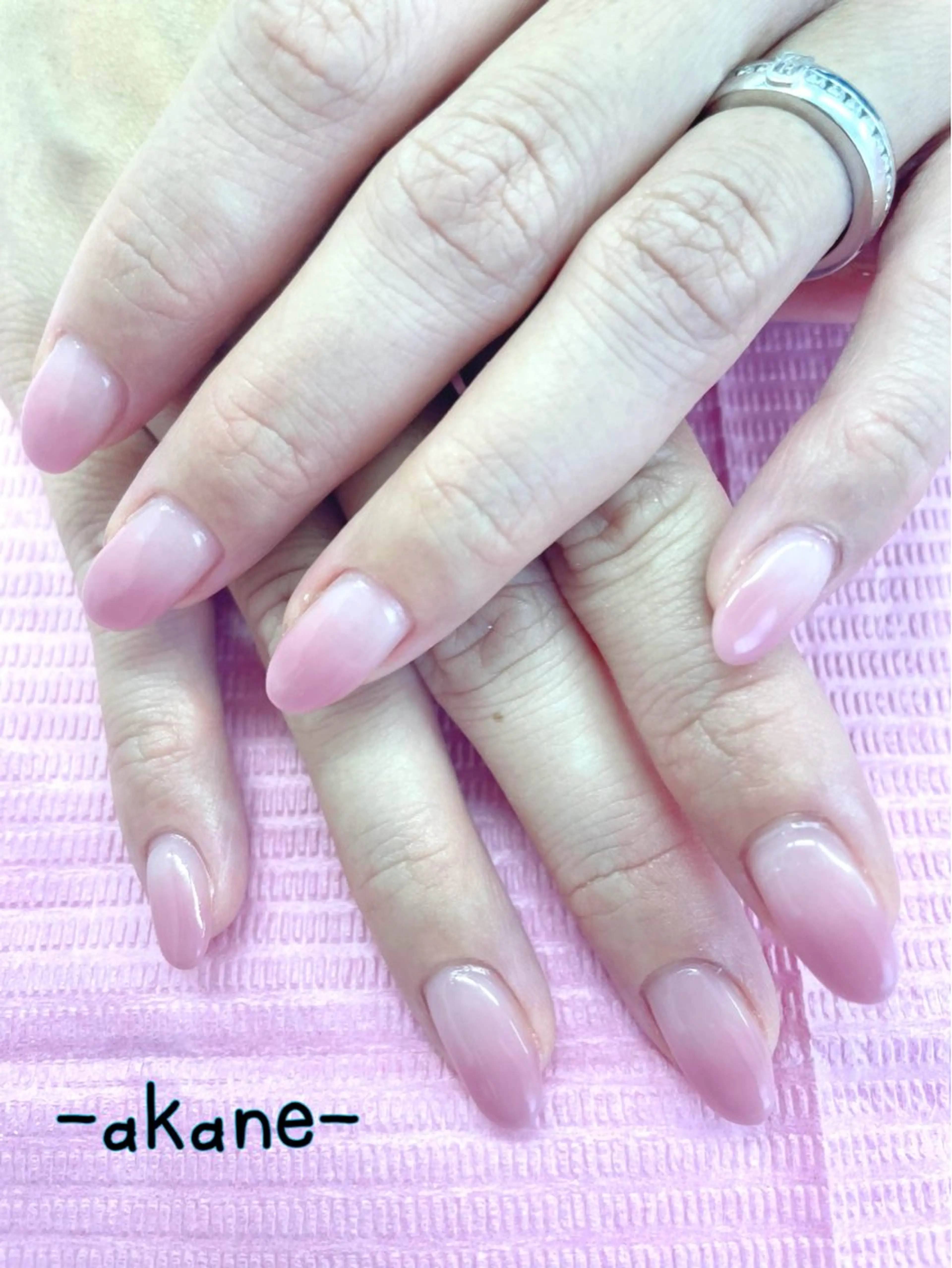 ネイル フレンチネイル グラデーション ハンドネイル Angeli⭐︎ AKANEのネイルデザイン