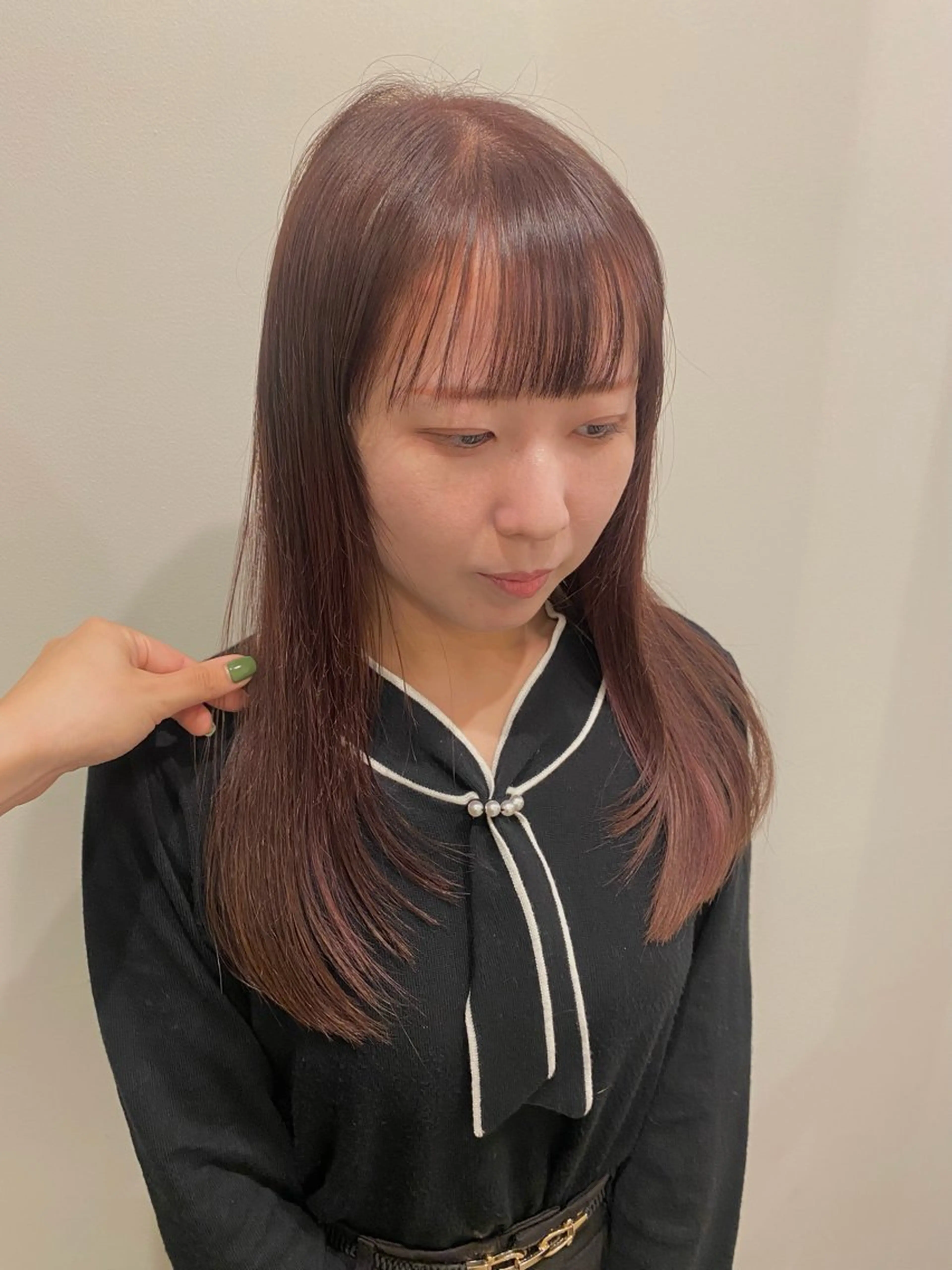 ミディアム カラー レイヤーカット カット ヘアカラー トリートメント 🍑 モモカ🍑のヘアスタイル