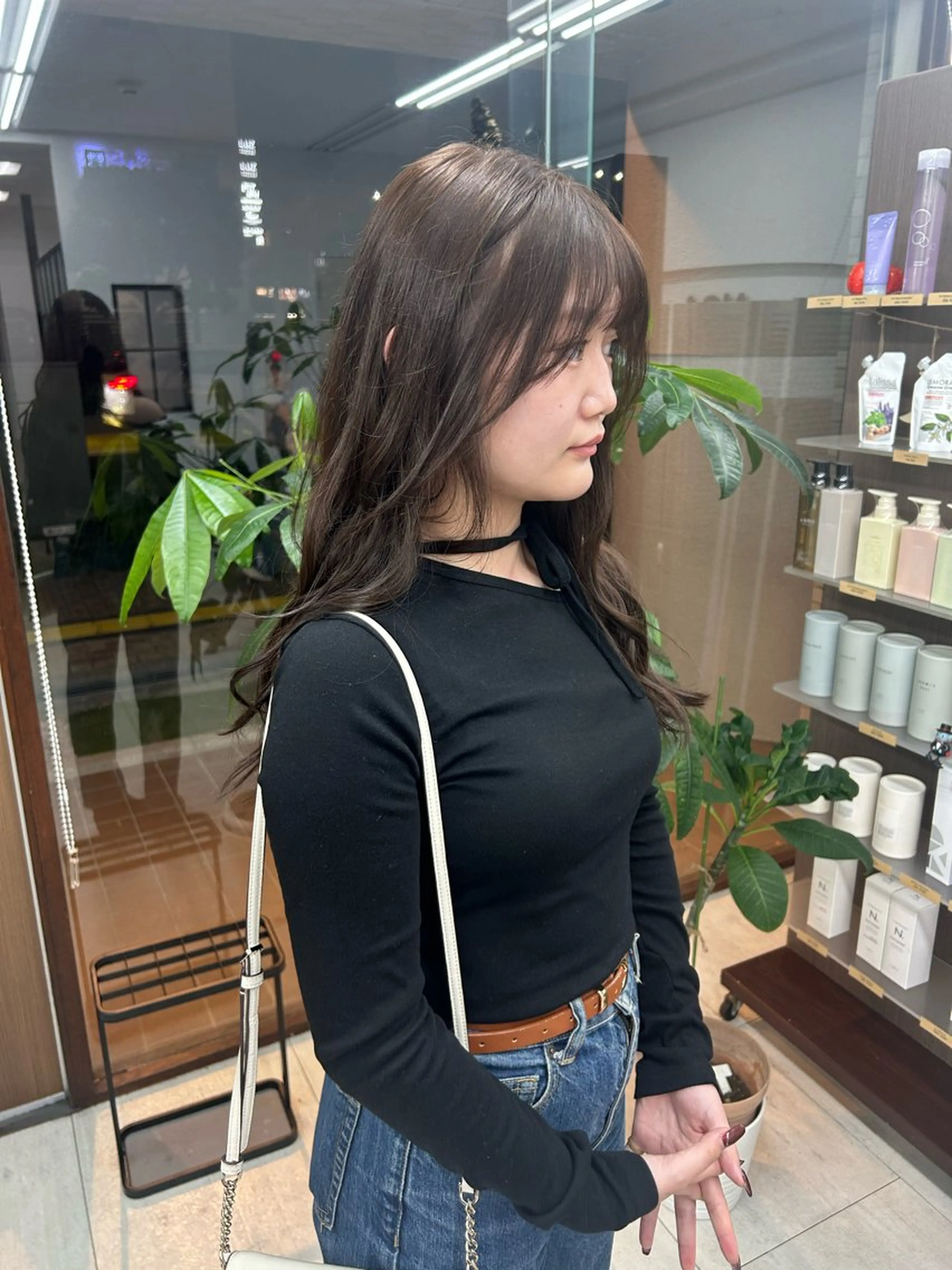 ロング カラー ブラウンカラー ナチュラルブラウン カット ヘアカラー トレンドメンズパーマ /タカシマダイスケのヘアスタイル