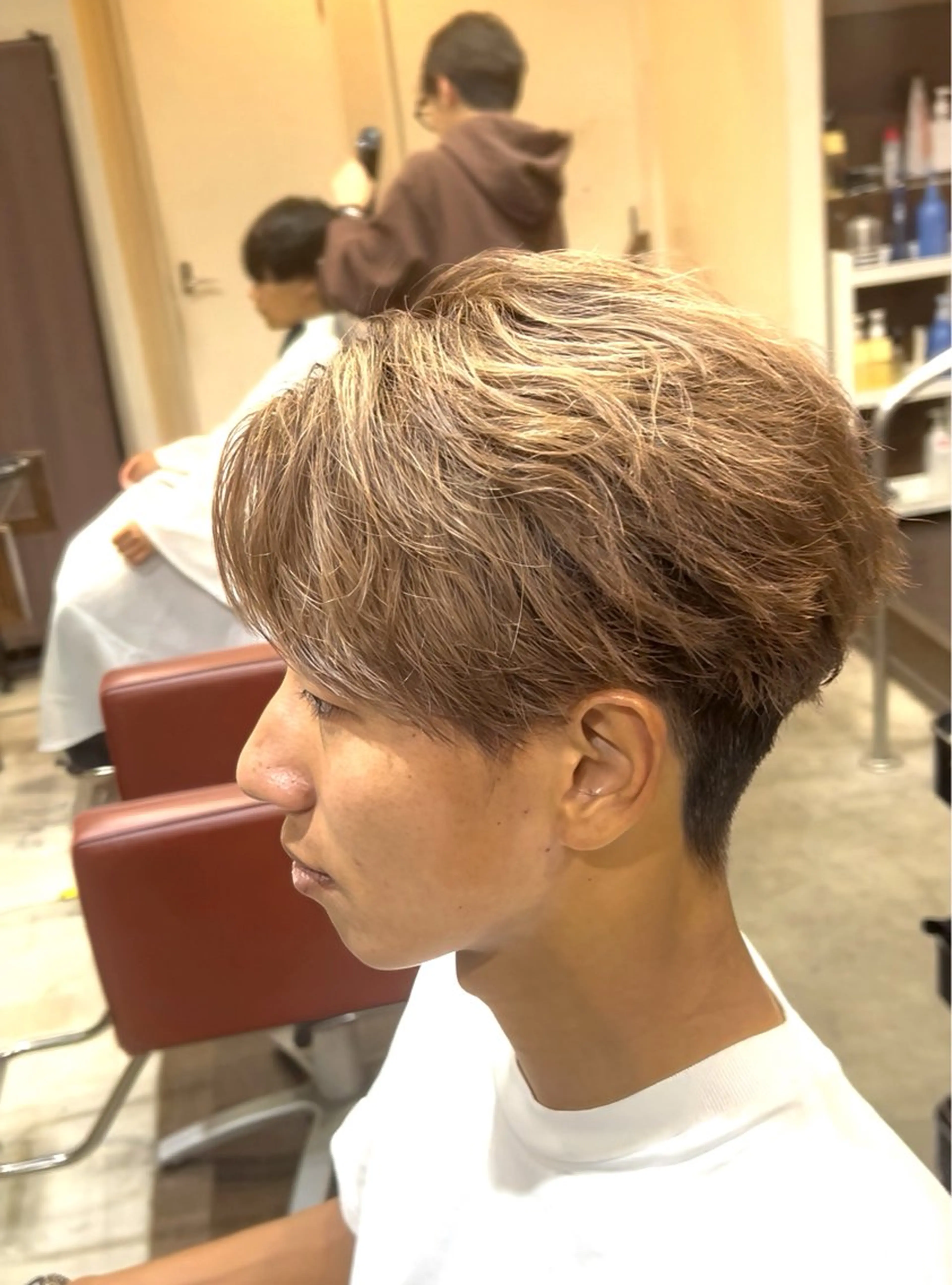 ショート メンズ カット ヘアカラー トリートメント メンズ特化/パーマ/ ハイライト/りょうまのヘアスタイル