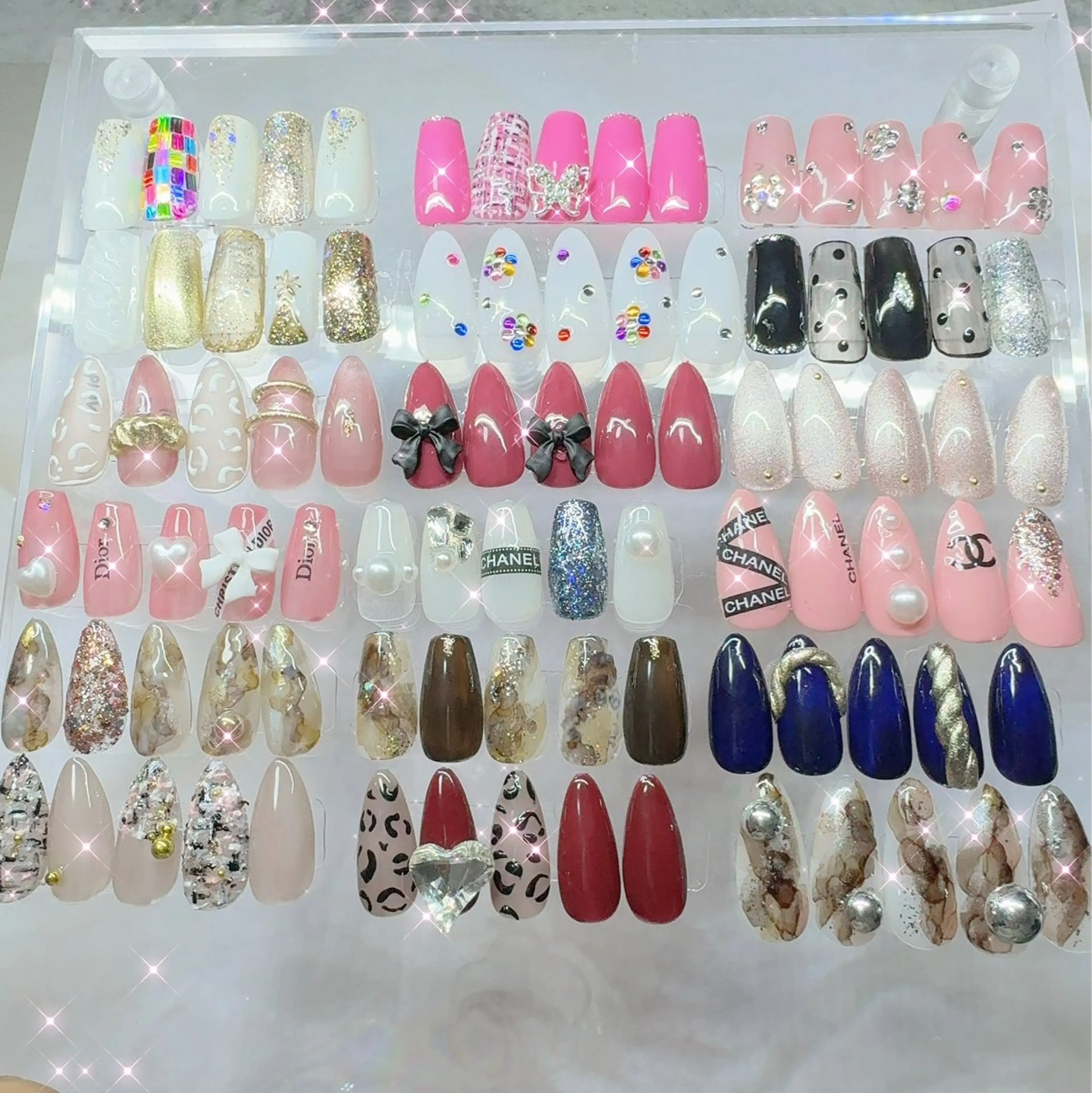 ネイル キラキラネイル ピンク VENa eye＆ nail salonのマツエク・マツパデザイン