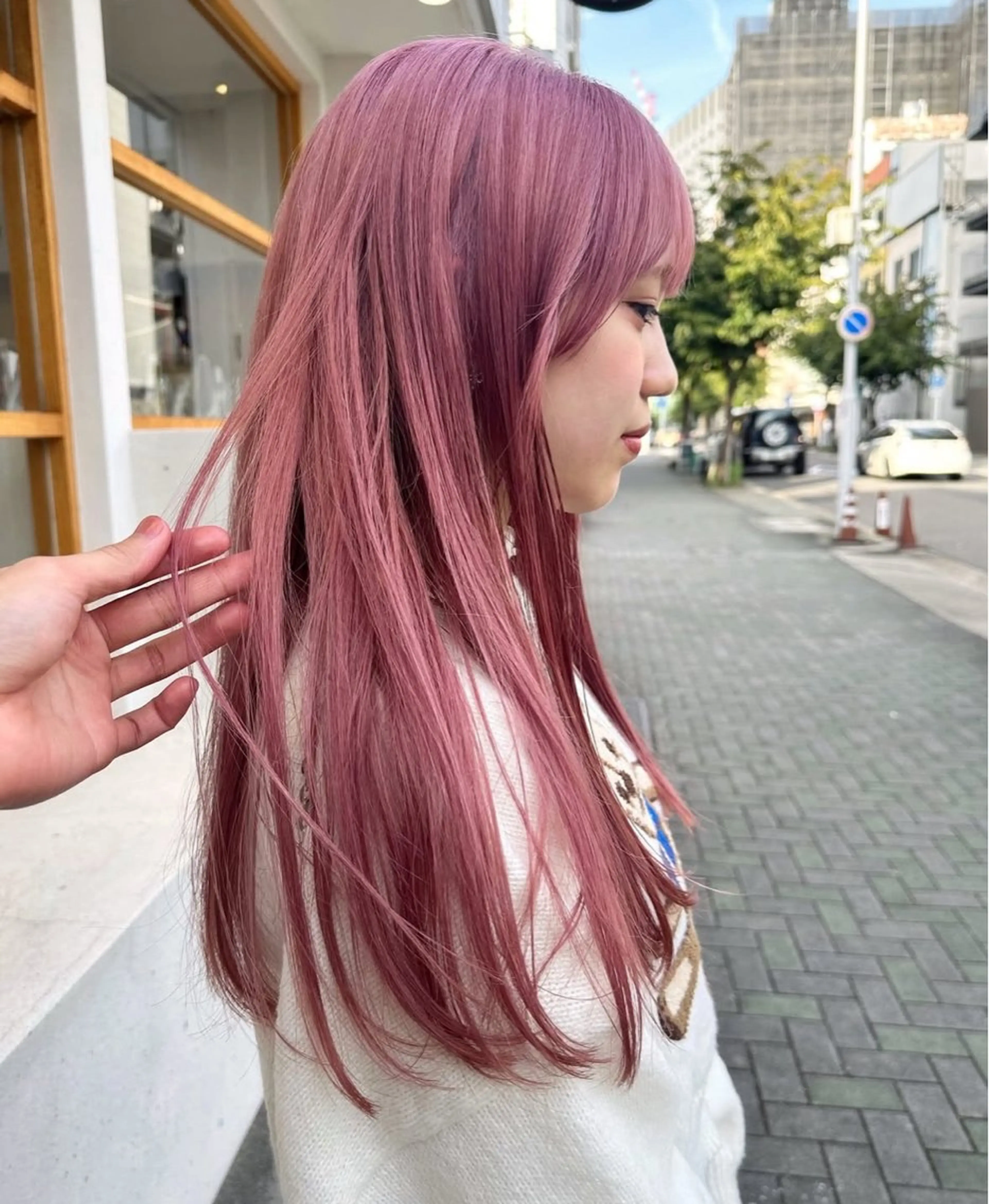 ロング カラー ハイトーンカラー カット ヘアカラー 榛地 渉馬のヘアスタイル