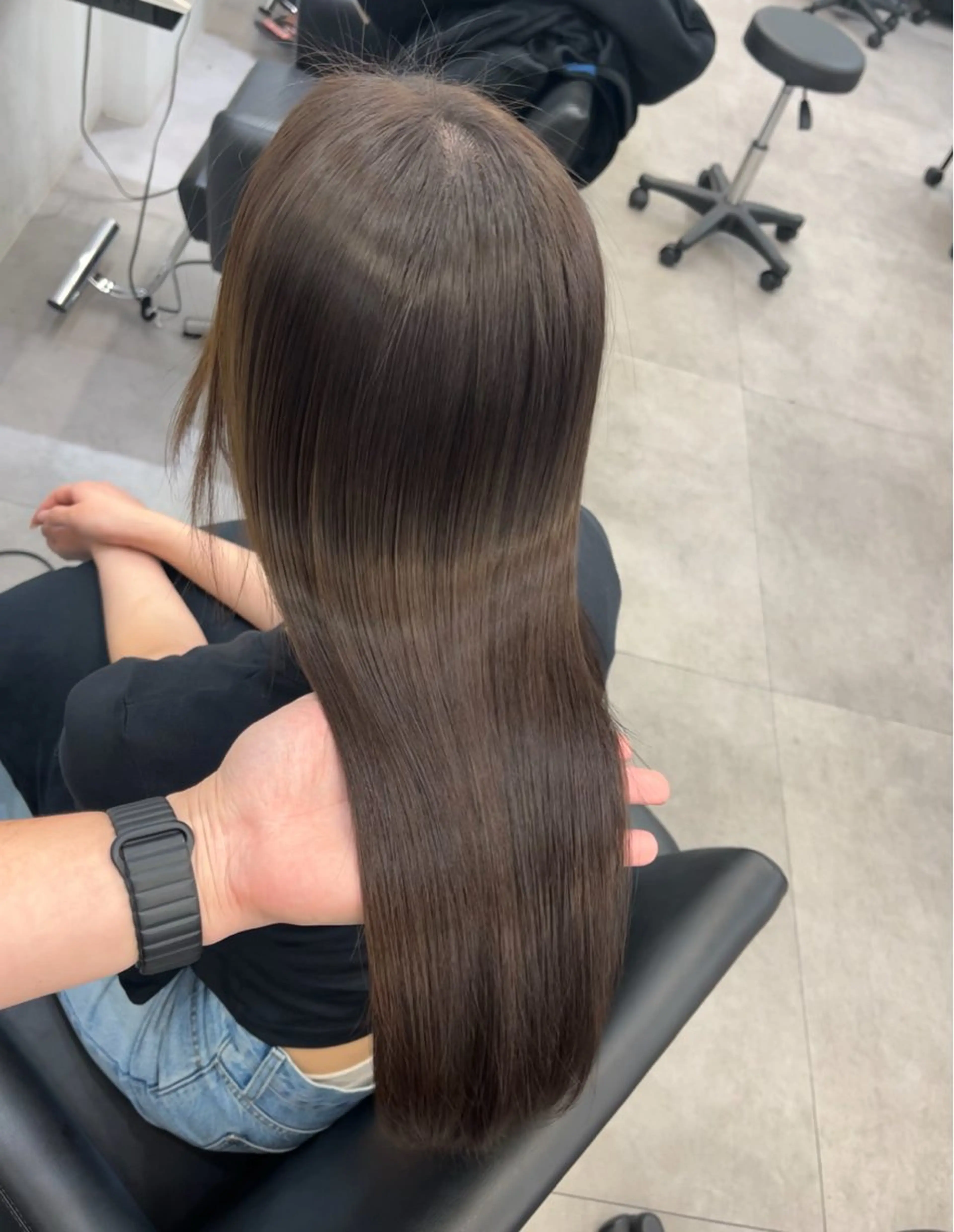 ロング カット ヘアカラー 縮毛矯正 トリートメント 【髪質改善】縮毛矯正 /core梅田/西尾のヘアスタイル